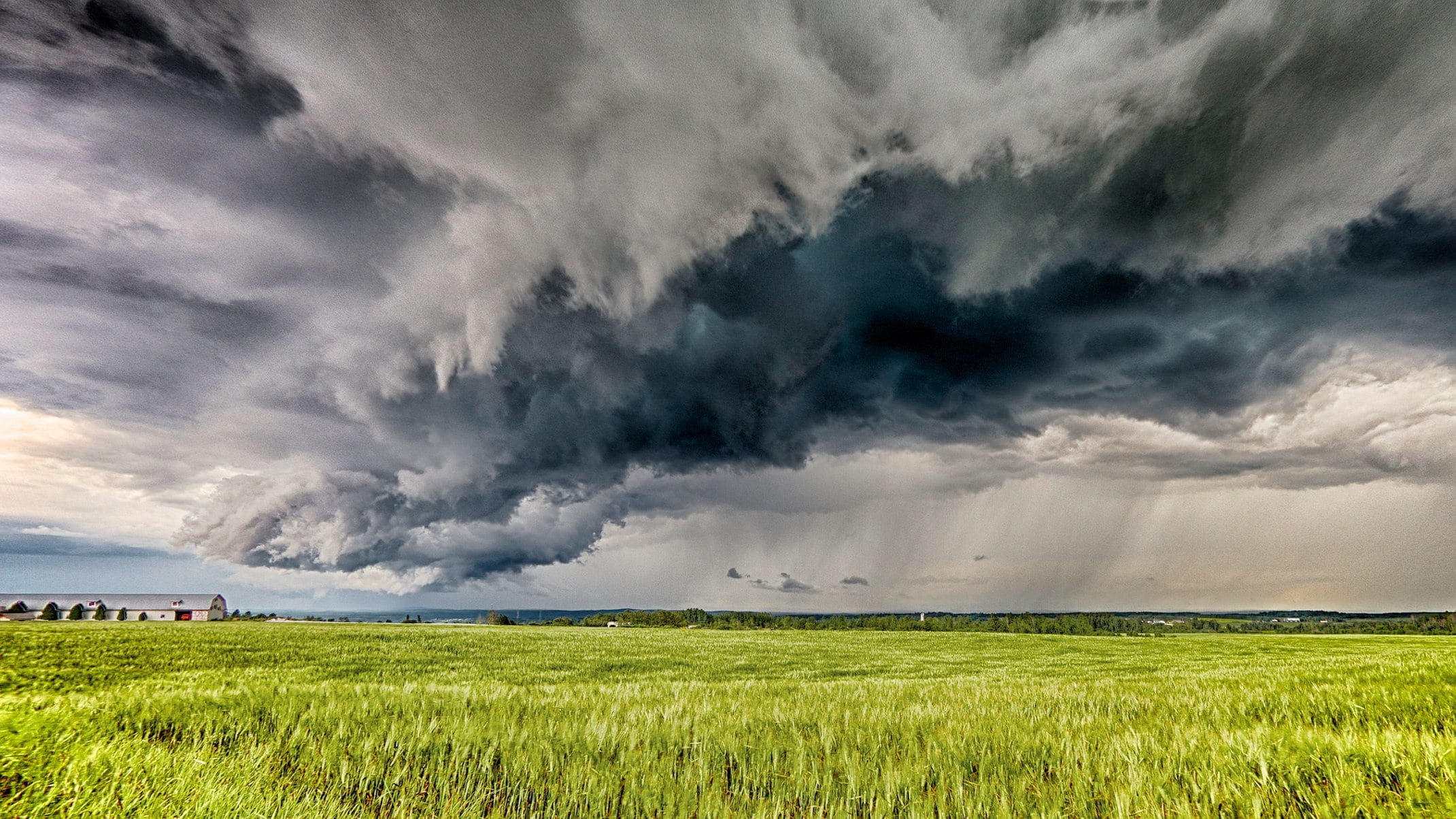saguenay, Stormy, bec, Benjamin  green, grass, green, gray, de, field, saguenaylacstjean, quebec, 1080P, LAnse, sur, orage, canada, landscape, day, grass field, HD Wallpaper