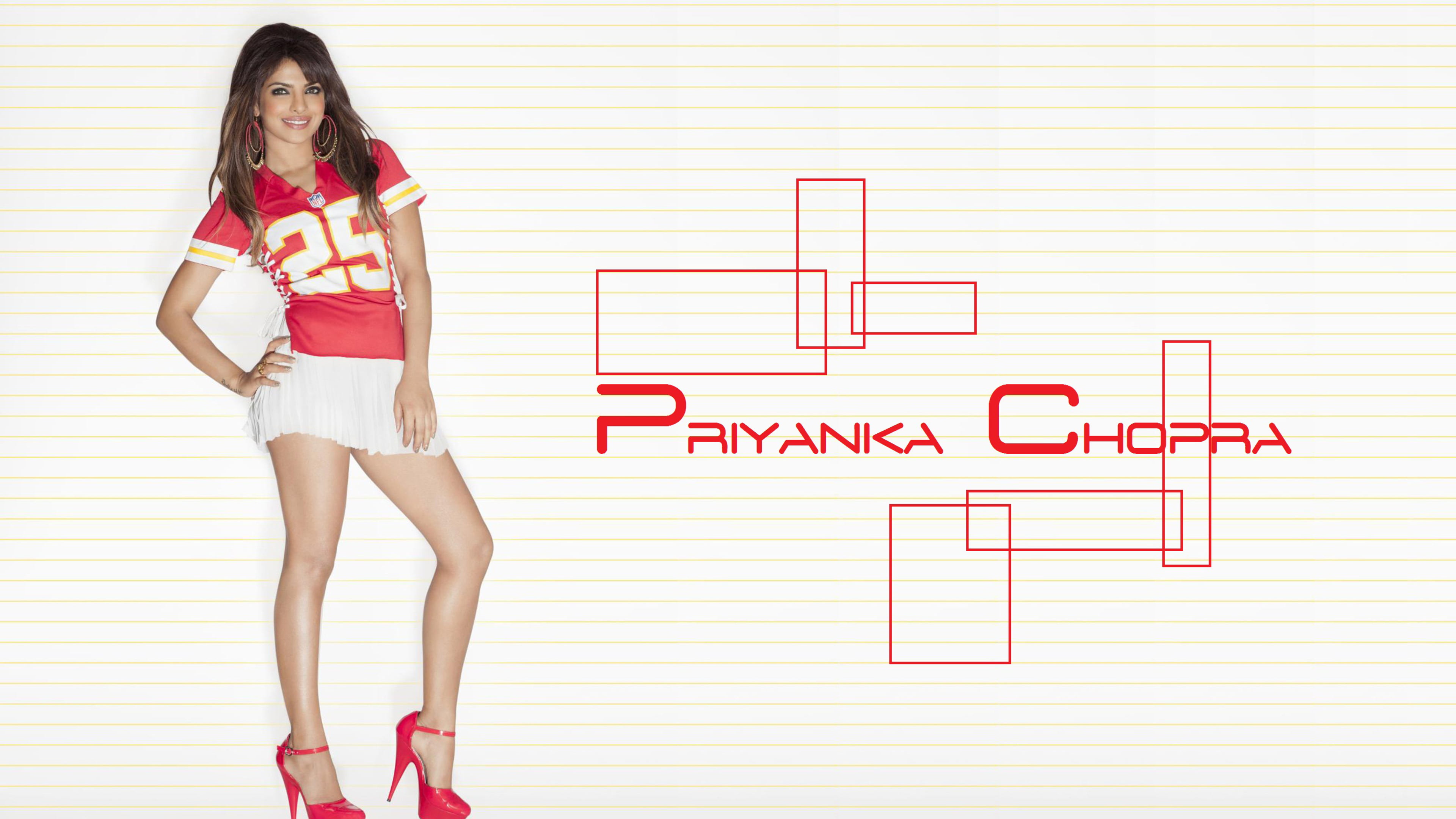 western script, red, priyanka chopra, portrait, standing, indian movies, beautiful woman, indian celebrities, desi girls, one person, striped, 4K, beauty, HD Wallpaper