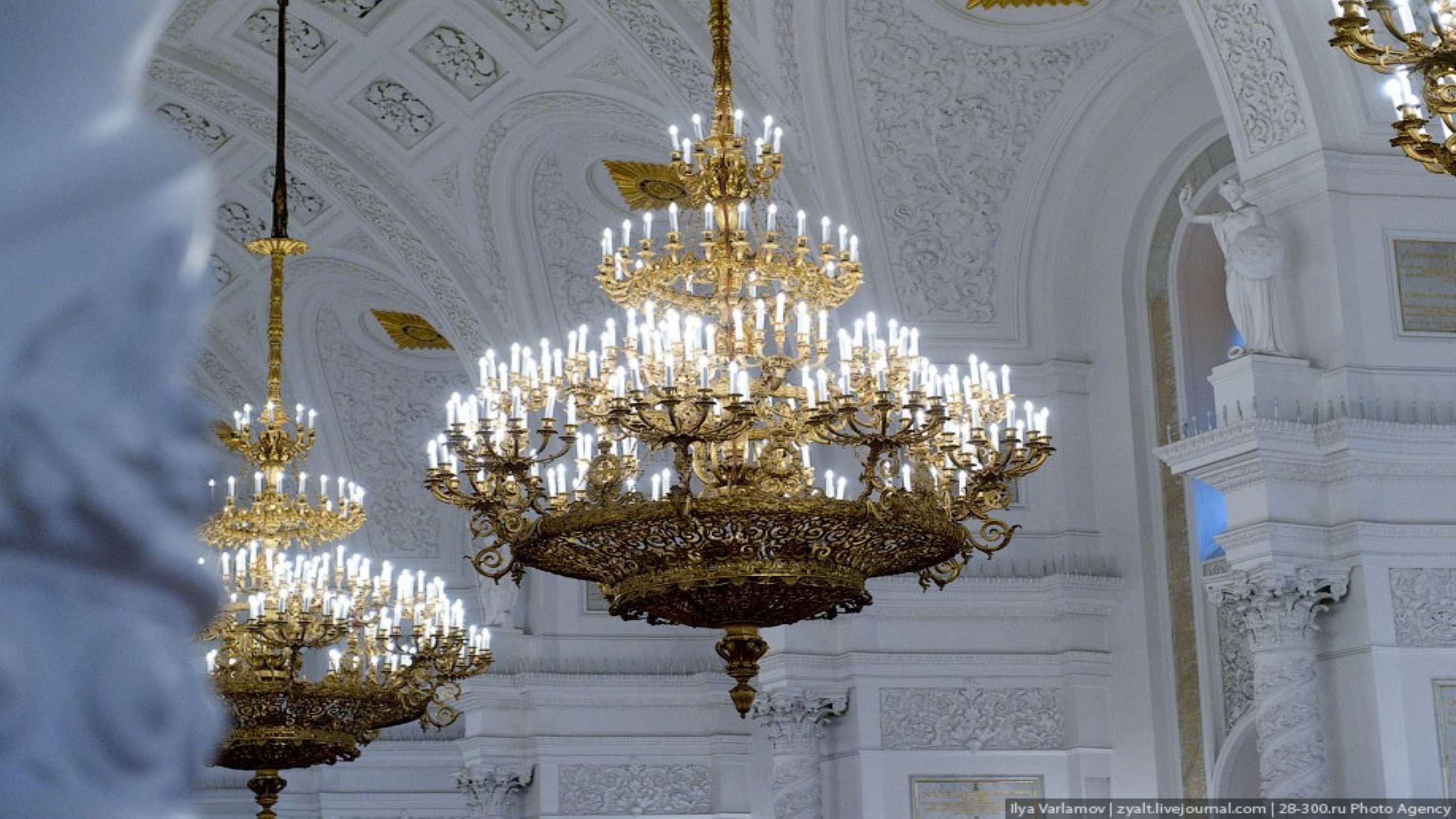 no people, spirituality, kremlin, st, palace, ceiling, place of worship, belief, hall, religion, big, inside, decoration, george, hanging, architectural column, HD Wallpaper
