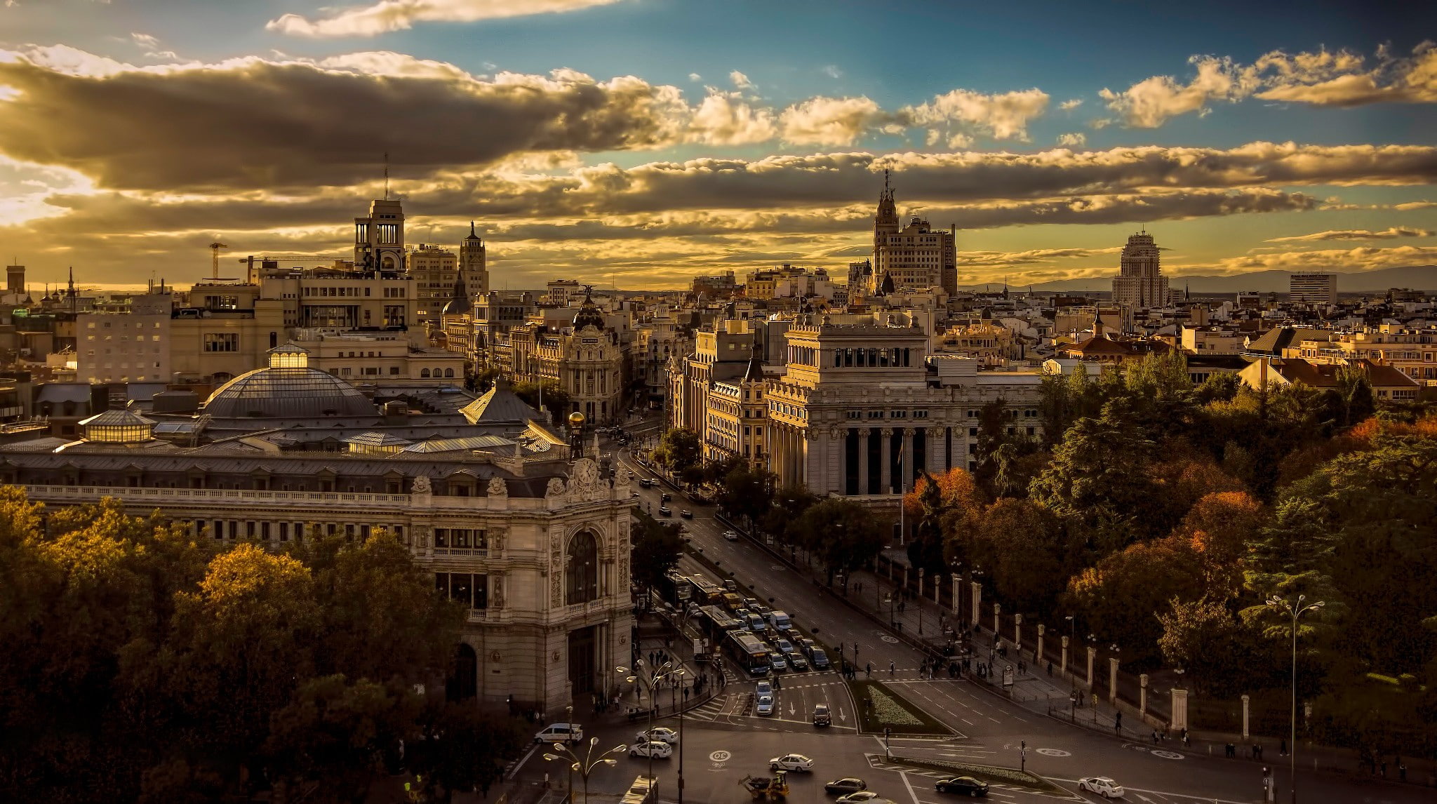 Spain, view, top view, 1080P, Madrid, top, HD Wallpaper