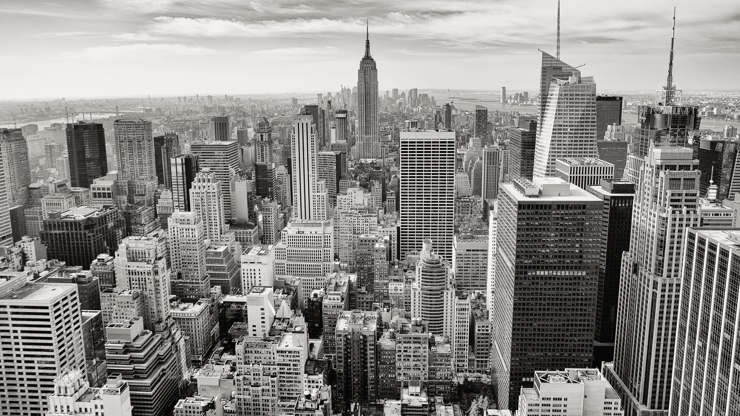tower, development, modern, skyscraper, office, outdoors, high-rises, sky, manhattan, cityscape, rooftops, downtown district, spire, travel destinations, HD Wallpaper
