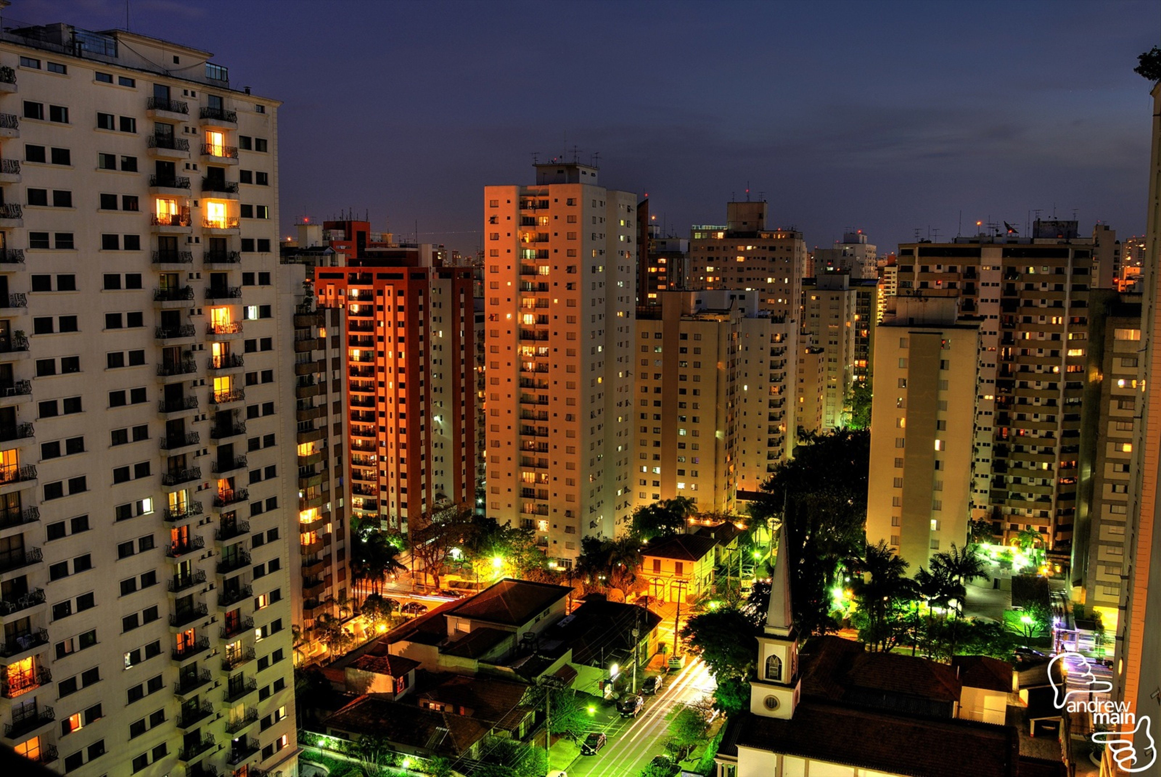 city, building, landscape, brazil, sao, paulo, night, 4K, urban, metropole, HD Wallpaper