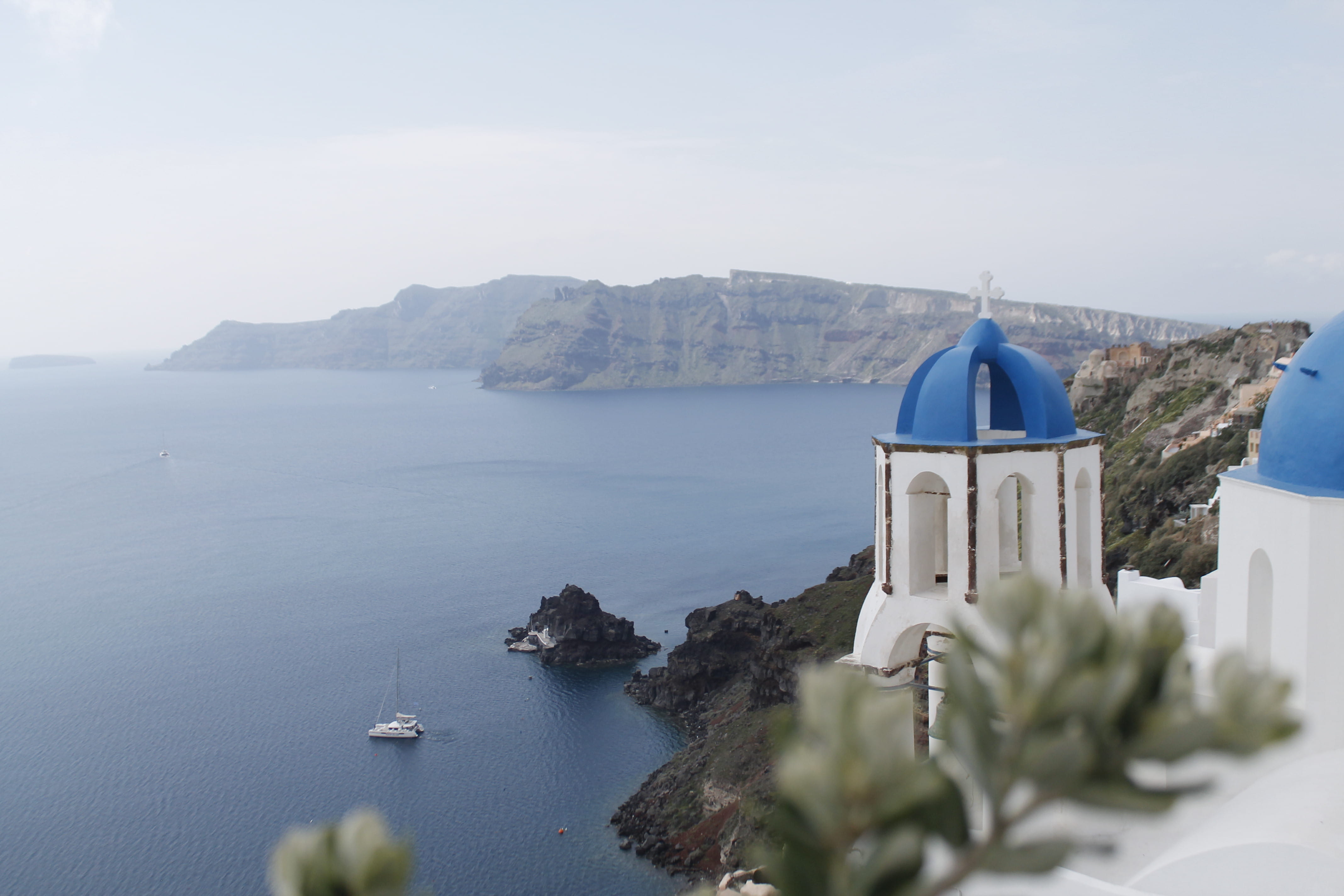 land, sea, roof, cliff, tower, building, lighthouse, coast, day, water, nature, sky, rock, body, hue, mountain, tree, blue, building exterior, spirituality, HD Wallpaper