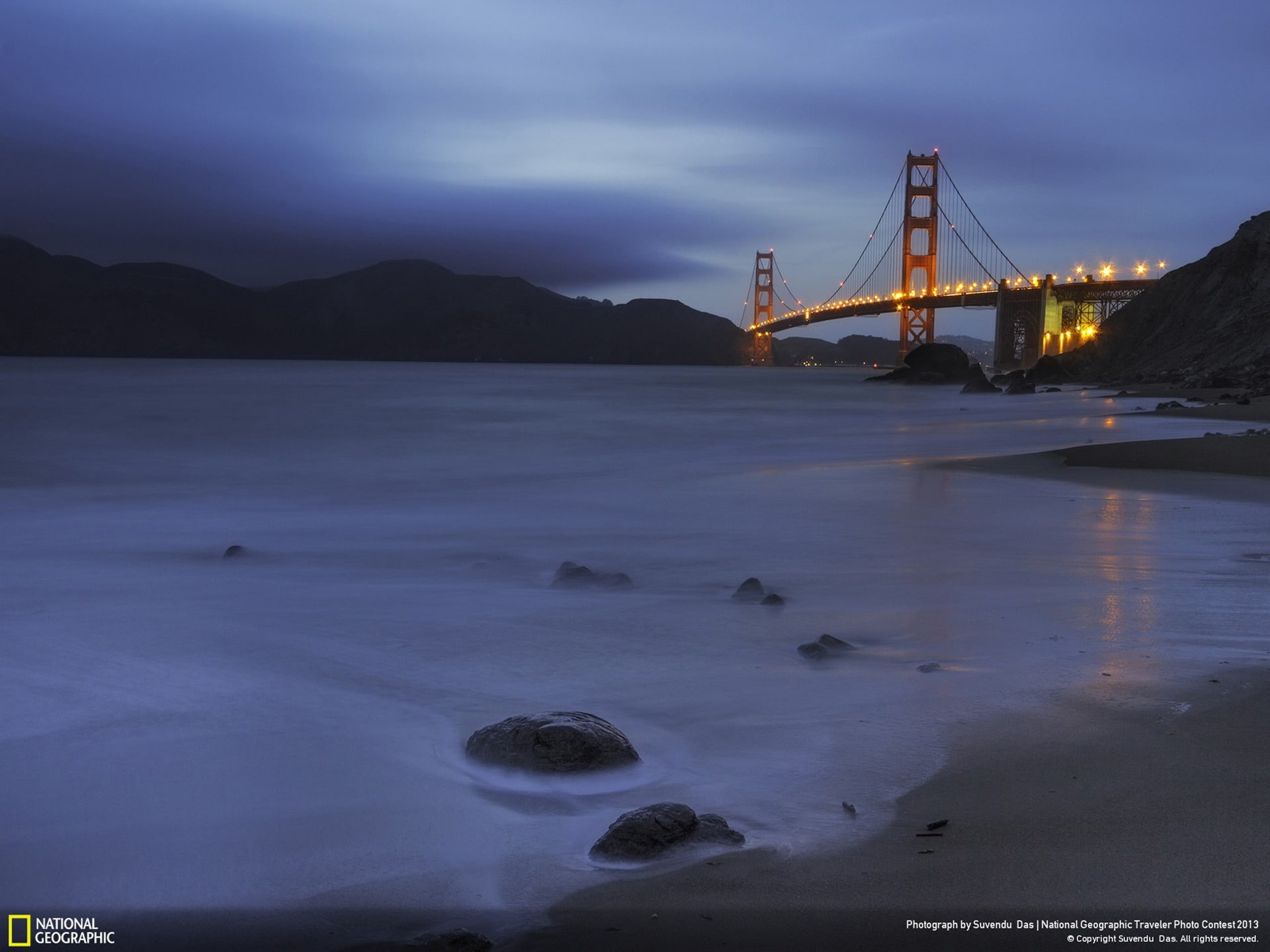 sea, national, nature, architecture, mountain, dusk, no people, bridge, golden, water, geographic, outdoors, cloud - sky, bridge - man made structure, 1080P, HD Wallpaper