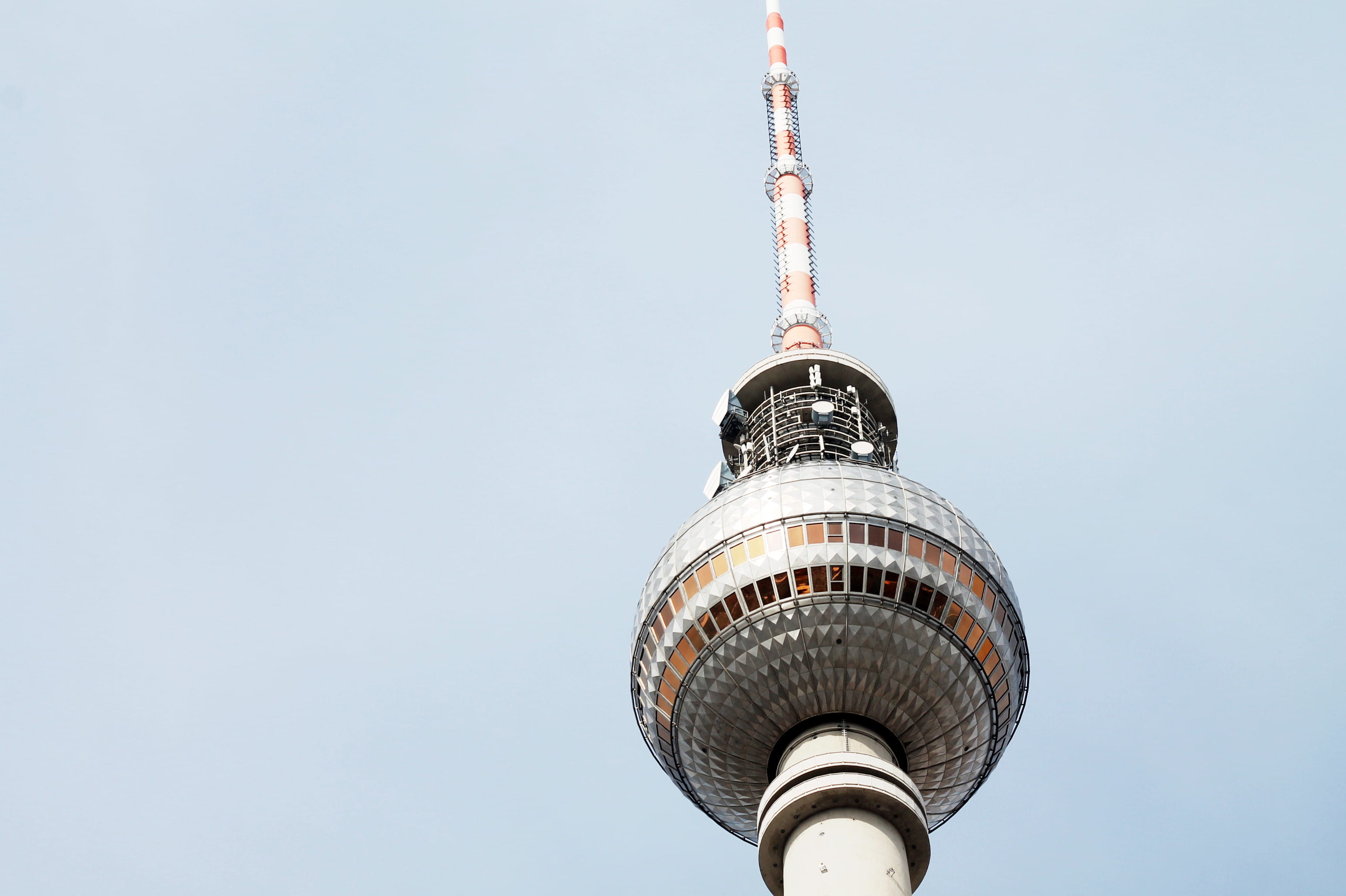 outdoors, low angle view, nature, architecture, 2K, travel, travel destinations, tourism, building exterior, city, berlin, tower, global communications, HD Wallpaper