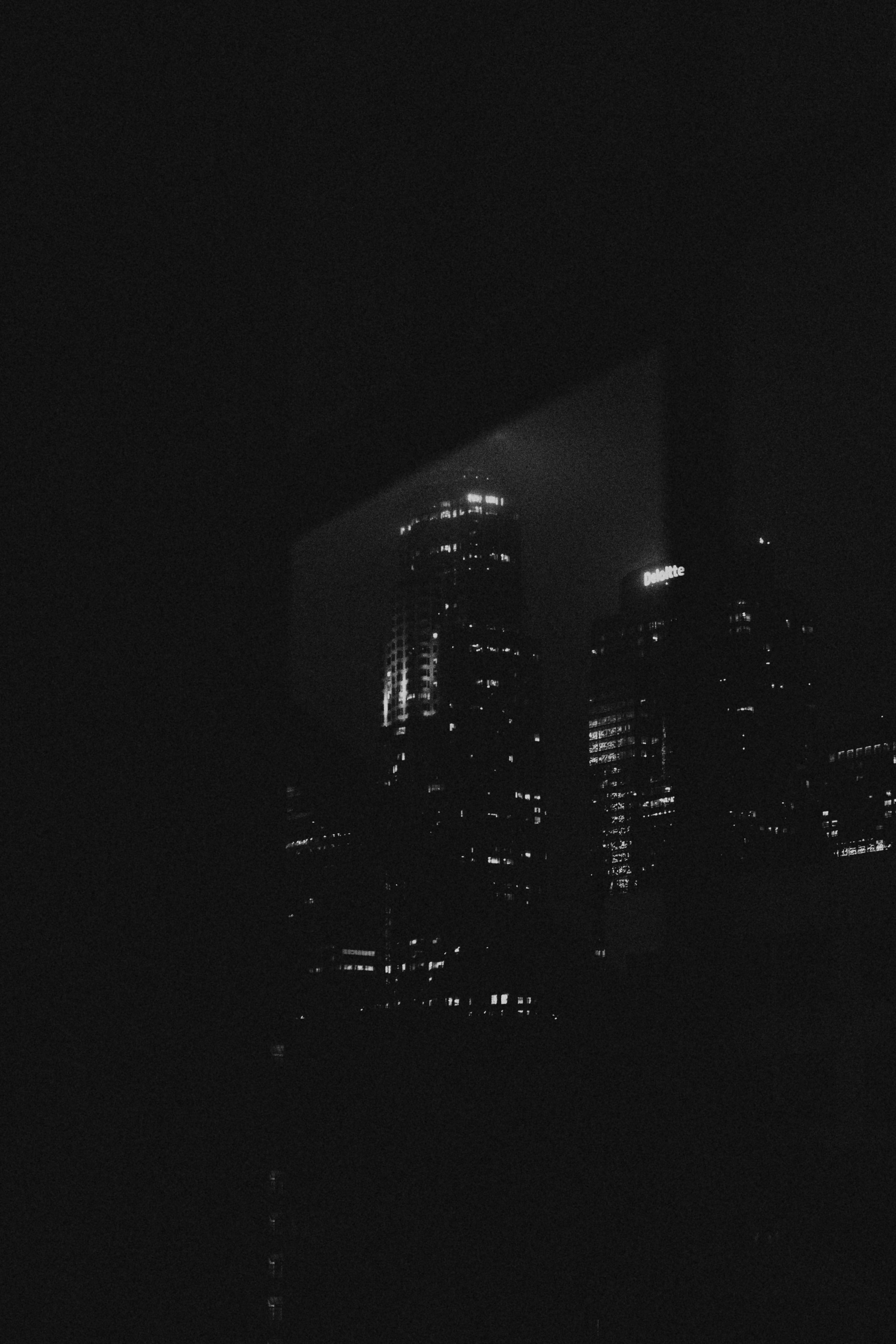 copy space, nature, building exterior, outdoors, tall - high, landscape, urban skyline, buildings, financial district, city centre, skyscraper, night time, Phone HD Wallpaper