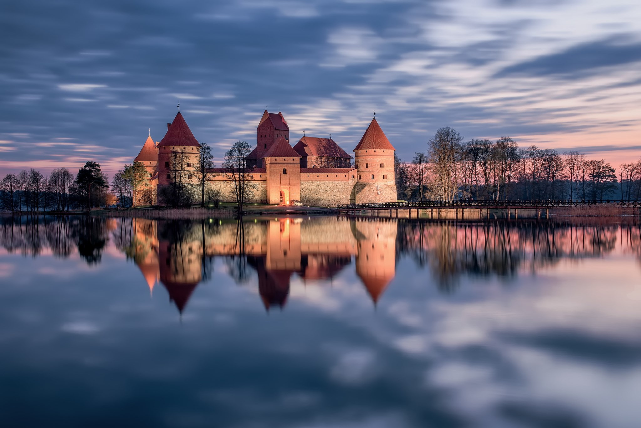 1080P, trakai island castle, HD Wallpaper