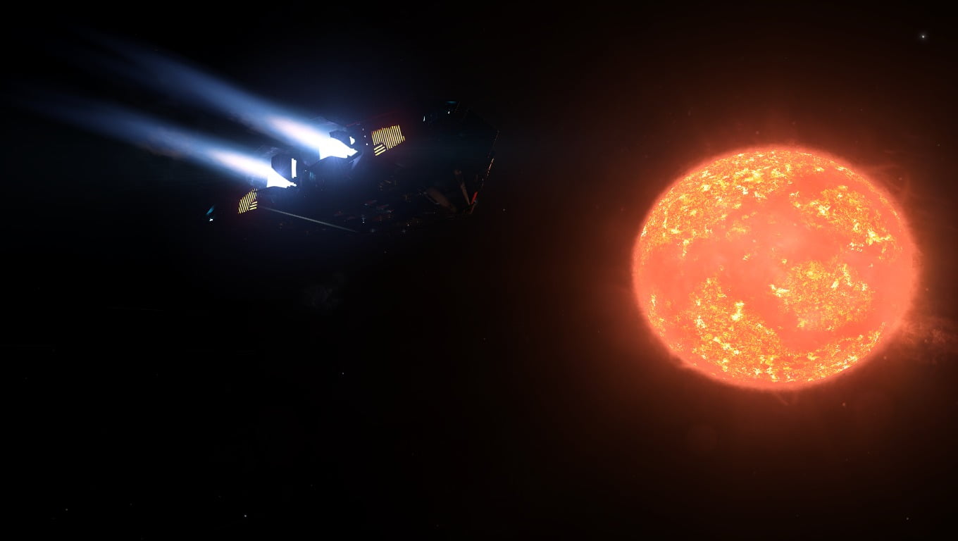 Cobra MKIII, flame, glowing, orange color, nature, night, burning, heat - temperature, lighting equipment, fire, outdoors, technology, Elite: Dangerous, HD Wallpaper