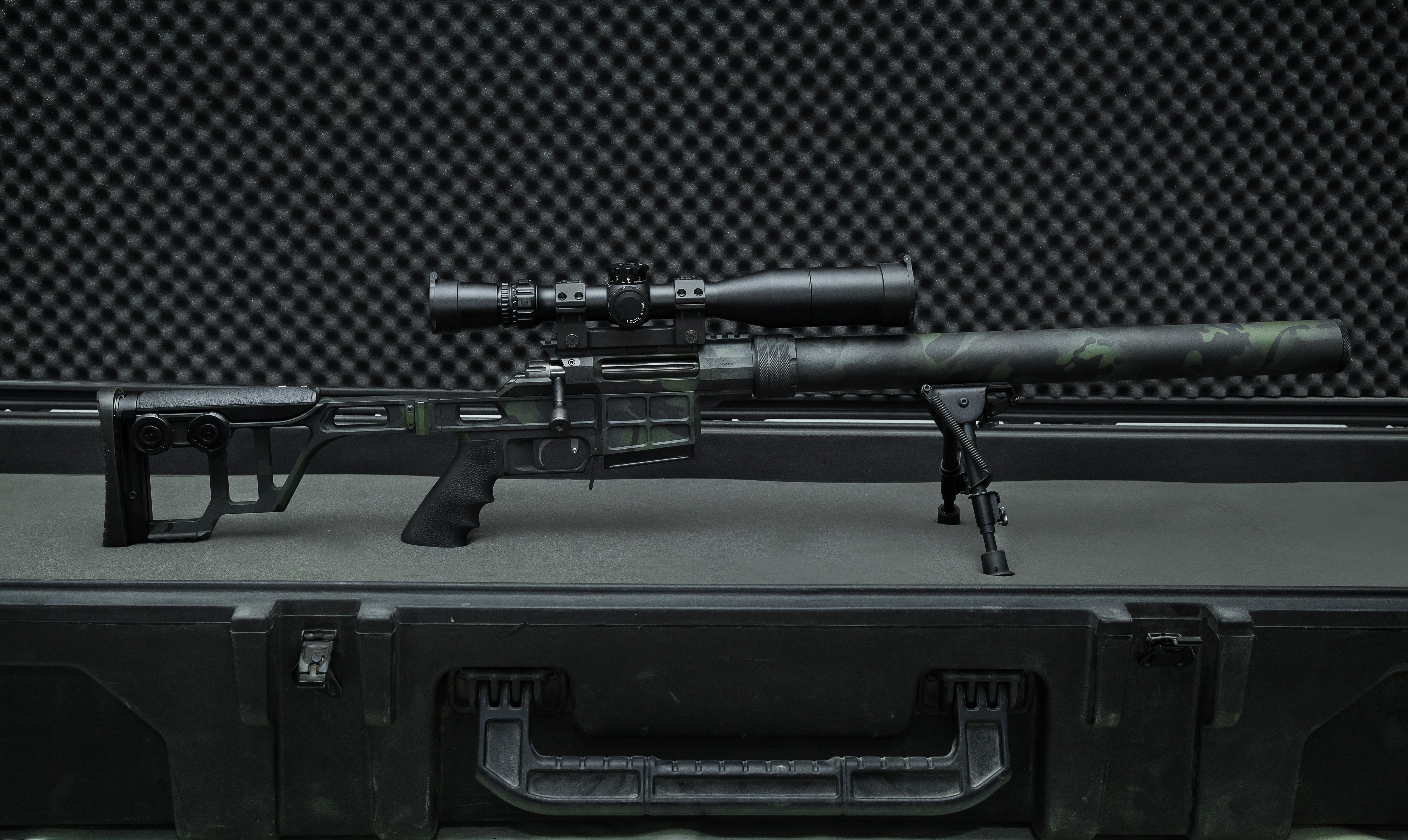 5K, weapon, DVL-10, LOBAEV Arms, sniper rifle, supressor, HD Wallpaper