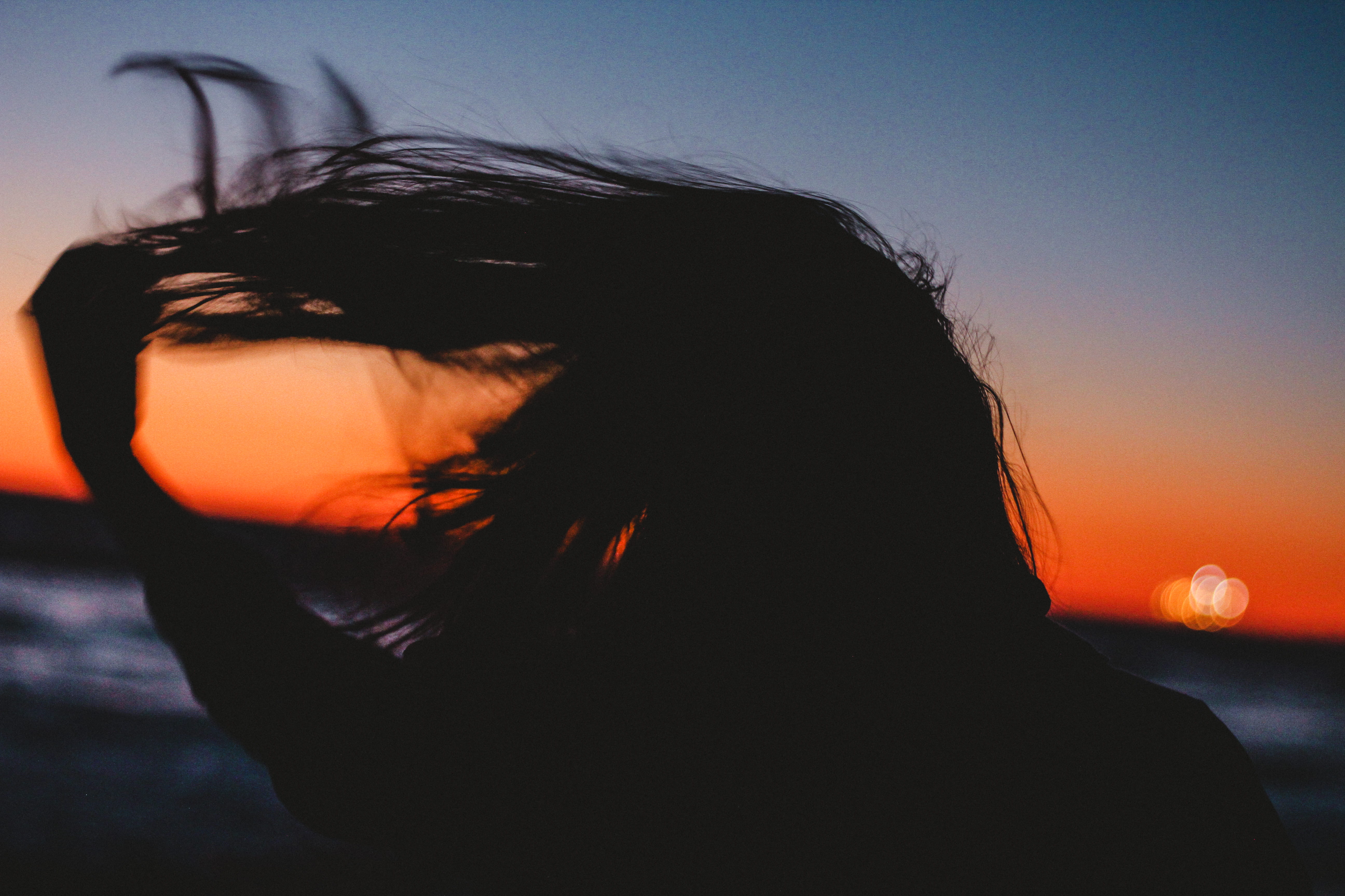 person, only women, portrait, headshot, young Adult, beauty, 5K, sunrise, focus on foreground, tousled hair, beautiful, woman, sunset, people, outdoors, HD Wallpaper