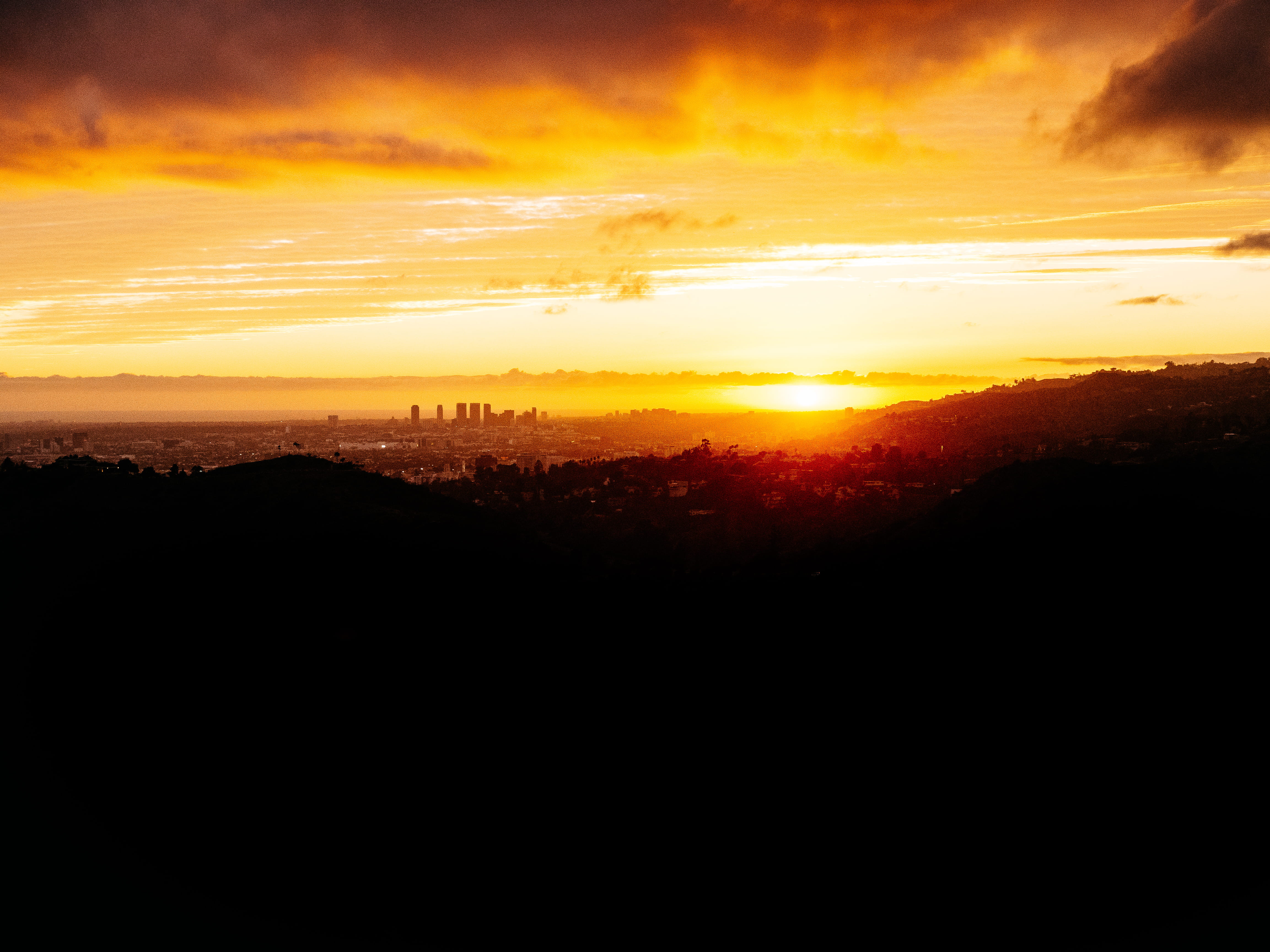 landscape, sunrise, outdoors, dramatic sky, scenics - nature, orange color, sunset, romantic sky, dawn, tranquil scene, sport, yellow, flare, sky, dark, HD Wallpaper