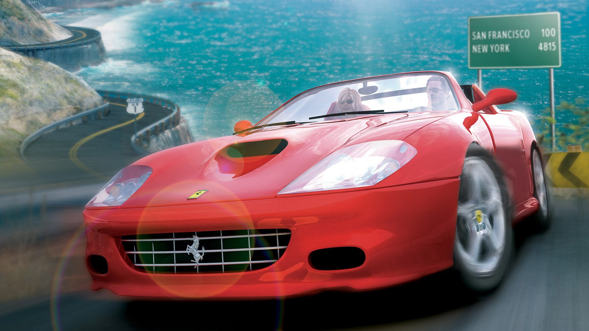 motor vehicle, mode of transportation, road, chrome, 1080P, reflection, red, modern, transportation, retro styled, vintage car, travel, water, land vehicle, HD Wallpaper
