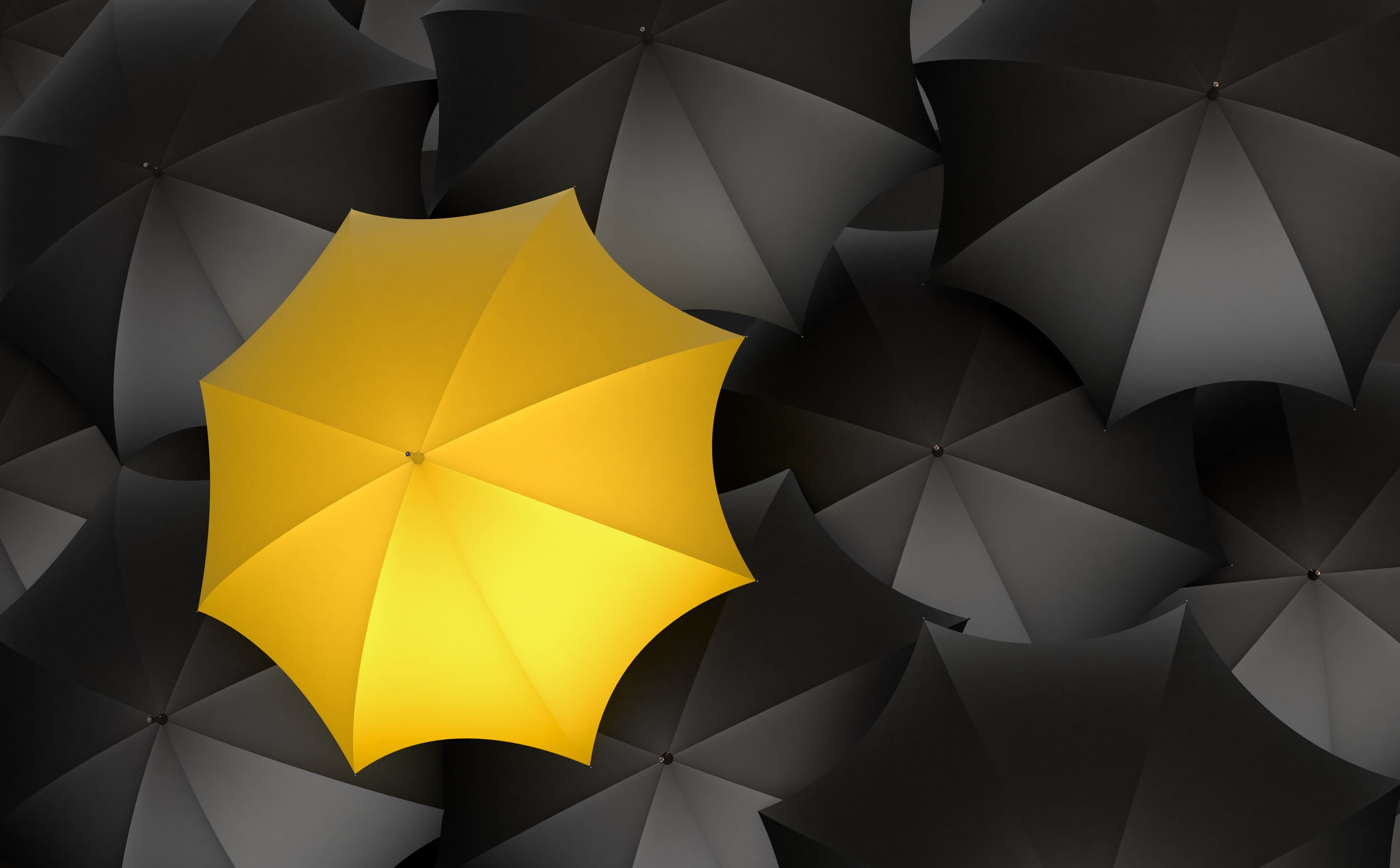 craft, digital composite, umbrella, paper, 5K, backgrounds, design, Seasons, Rain, pattern, silver colored, geometric shape, let, Autumn, shape, art and craft, HD Wallpaper