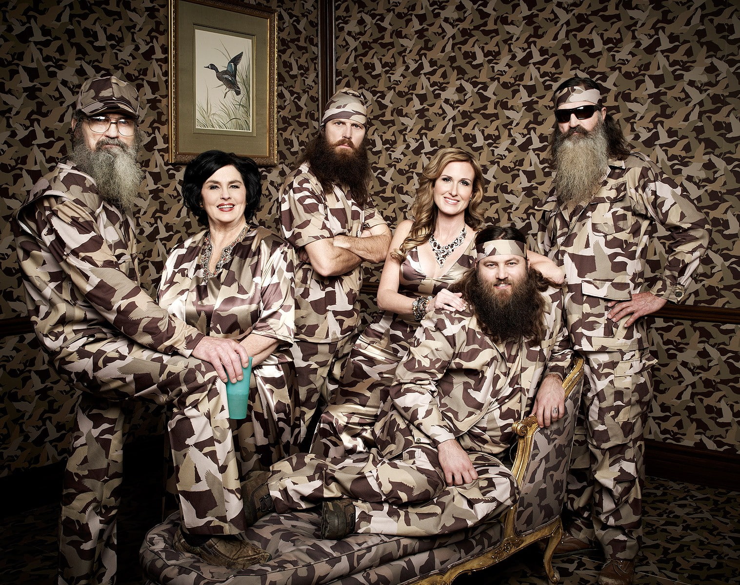 smiling, Duck Dynasty, 720P, women, beards, men, HD Wallpaper