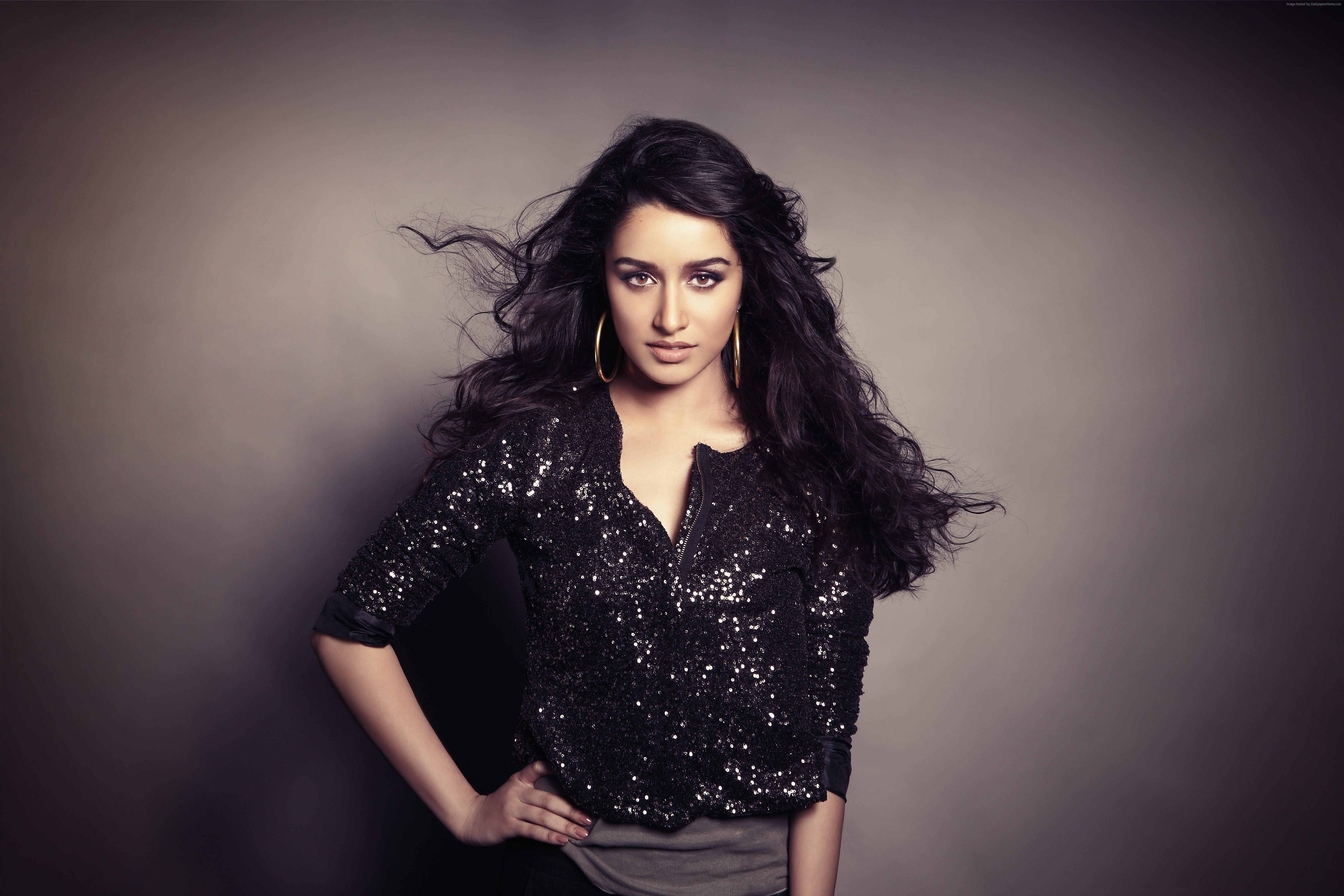 5K, Most Popular Celebs, Shraddha Kapoor, brunette, singer, actress, HD Wallpaper