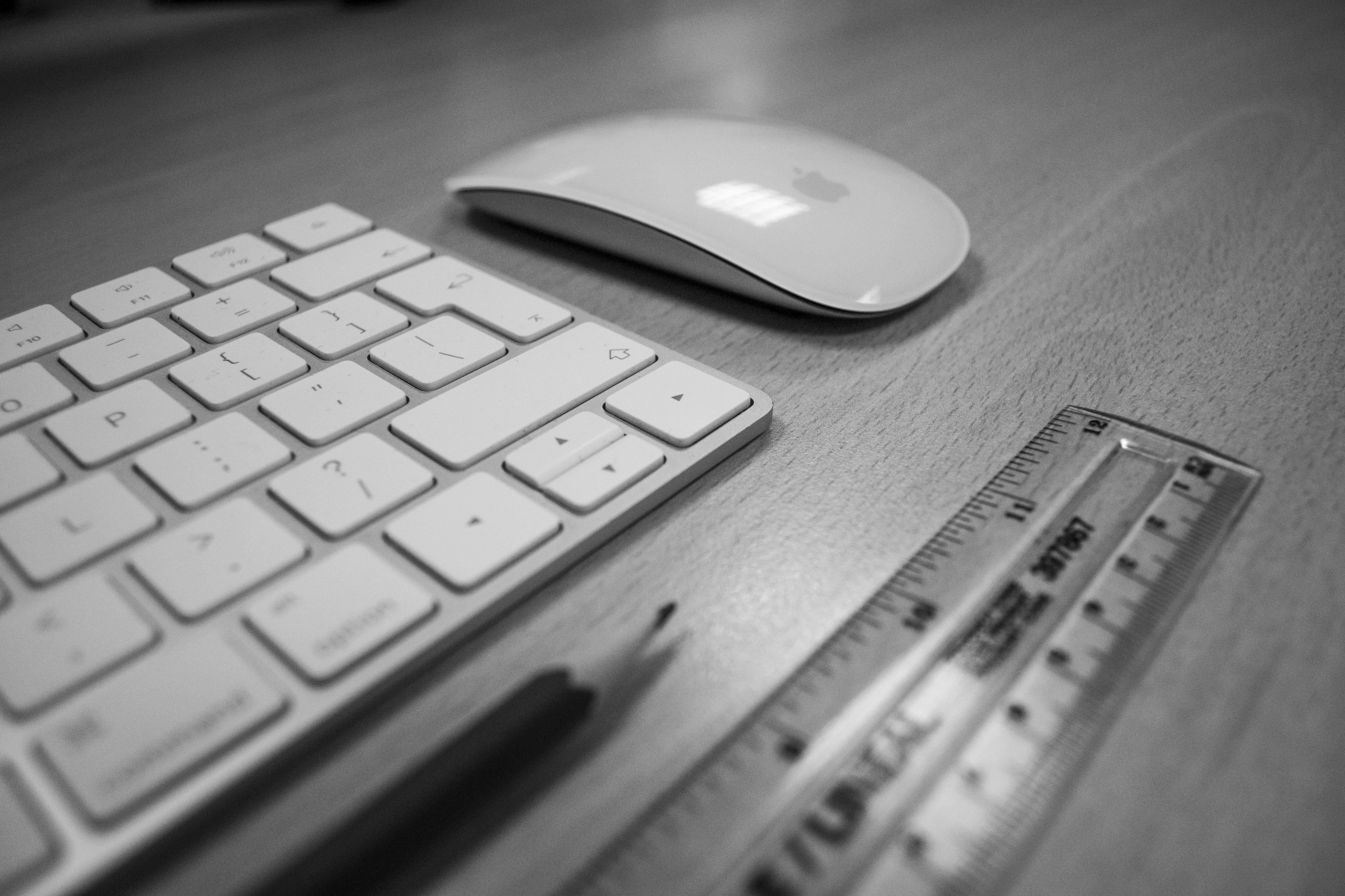 white, pencil, close-up, internet, black, computer mouse, wireless technology, text, computer key, depth of field, laptop, technology, finance, apple keyboard, HD Wallpaper