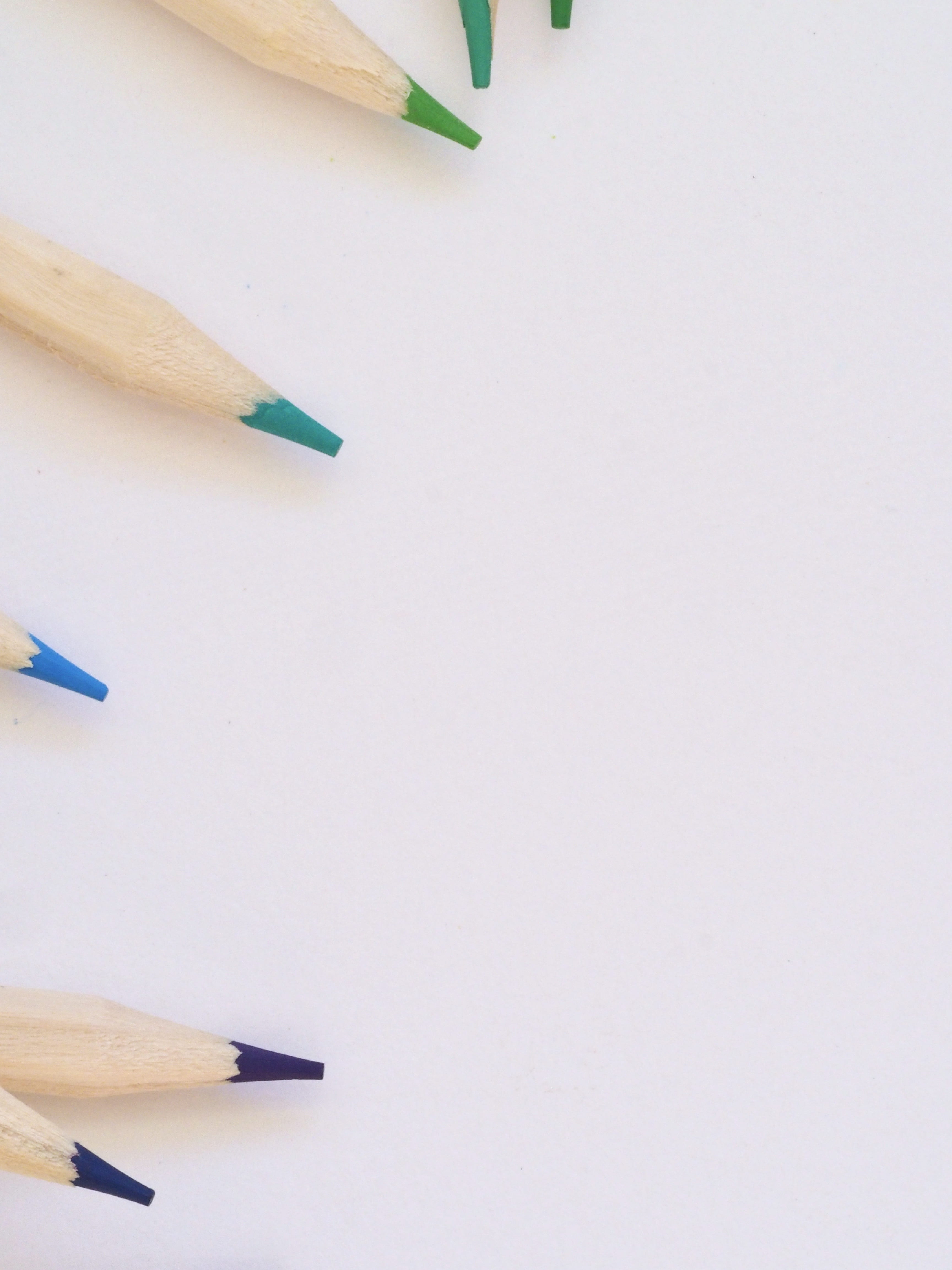 office supply, art and craft, white background, writing instrument, pencil, write, table, art and craft equipment, study, group of objects, school, studio shot, Phone HD Wallpaper