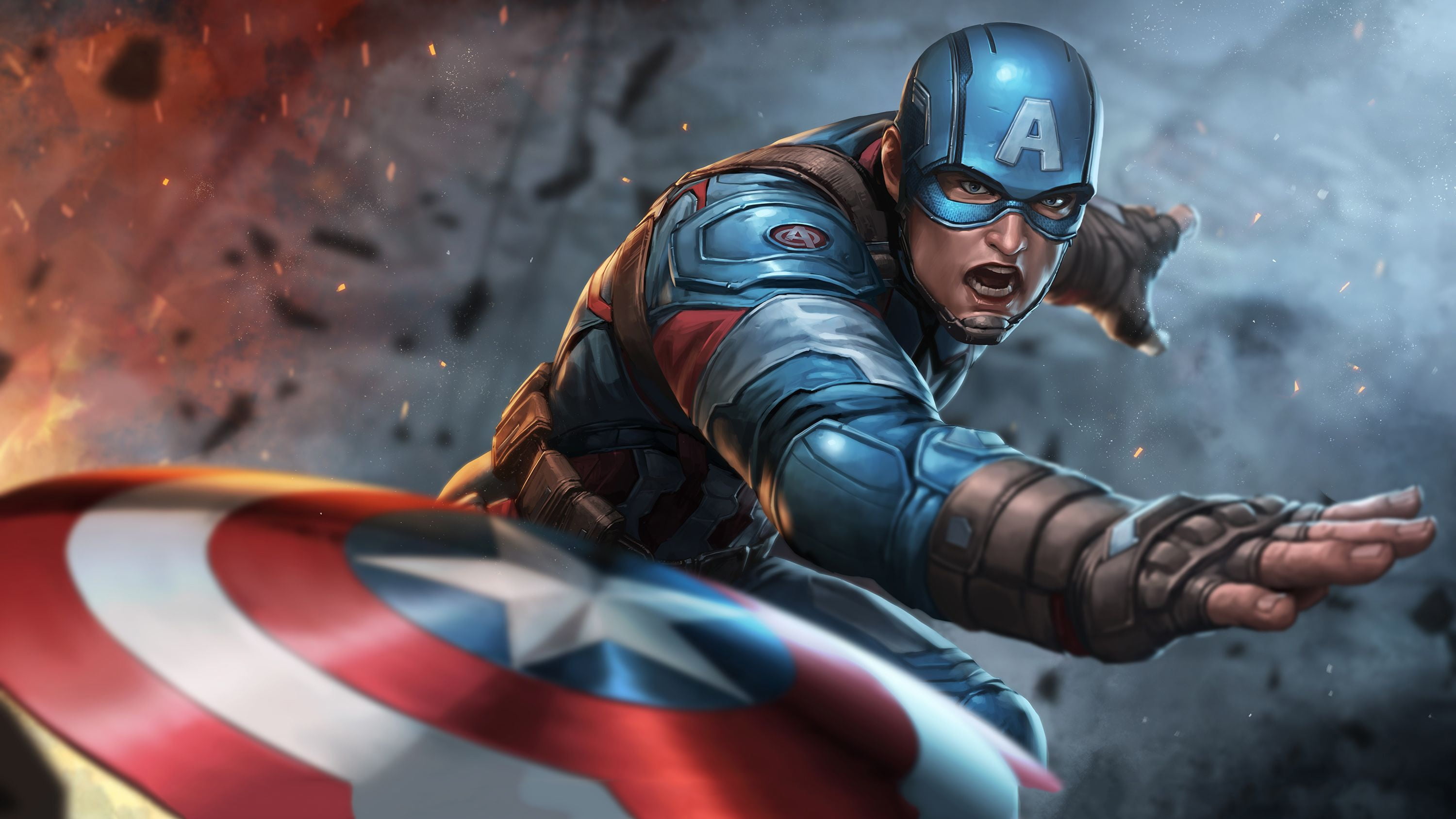 2K, Marvel, Comics, Captain America, Steven Rogers, HD Wallpaper