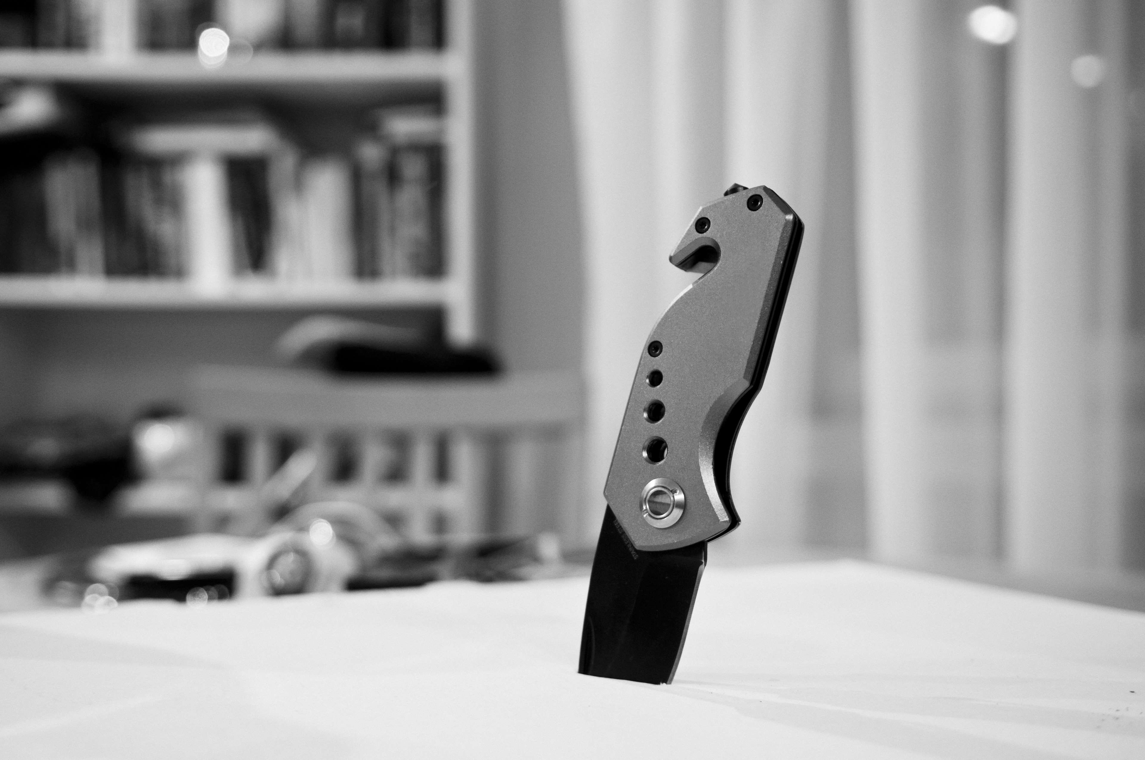 education, home, communication, weapon, focus on foreground, domestic room, furniture, bw, handy, music, 4K, still life, technology, metal, wood - material, HD Wallpaper