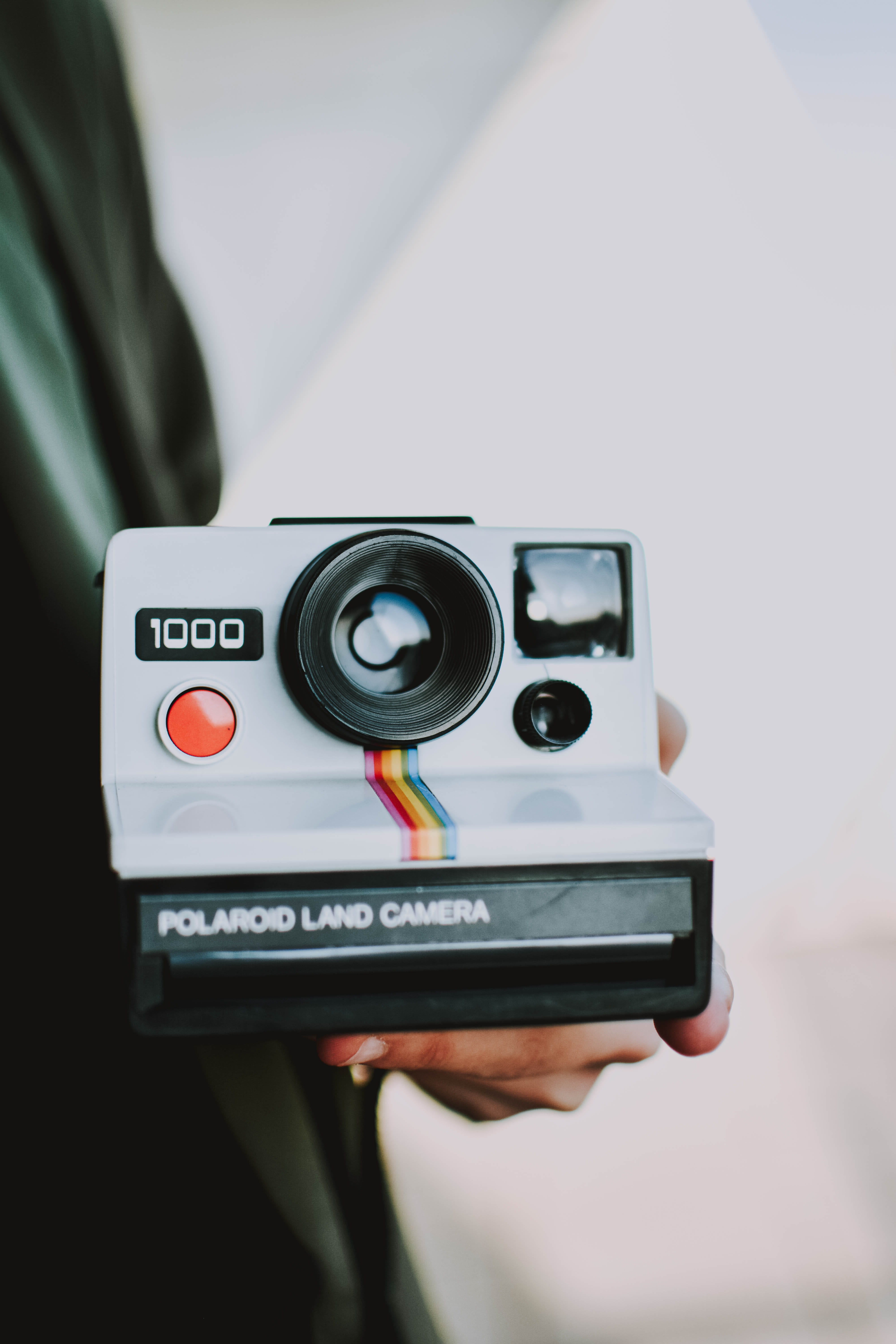 hand, camera, land, photography Themes, polaroid, reflection, tech, lens, men, lens - Optical Instrument, technology, professional Occupation, human Hand, Phone HD Wallpaper