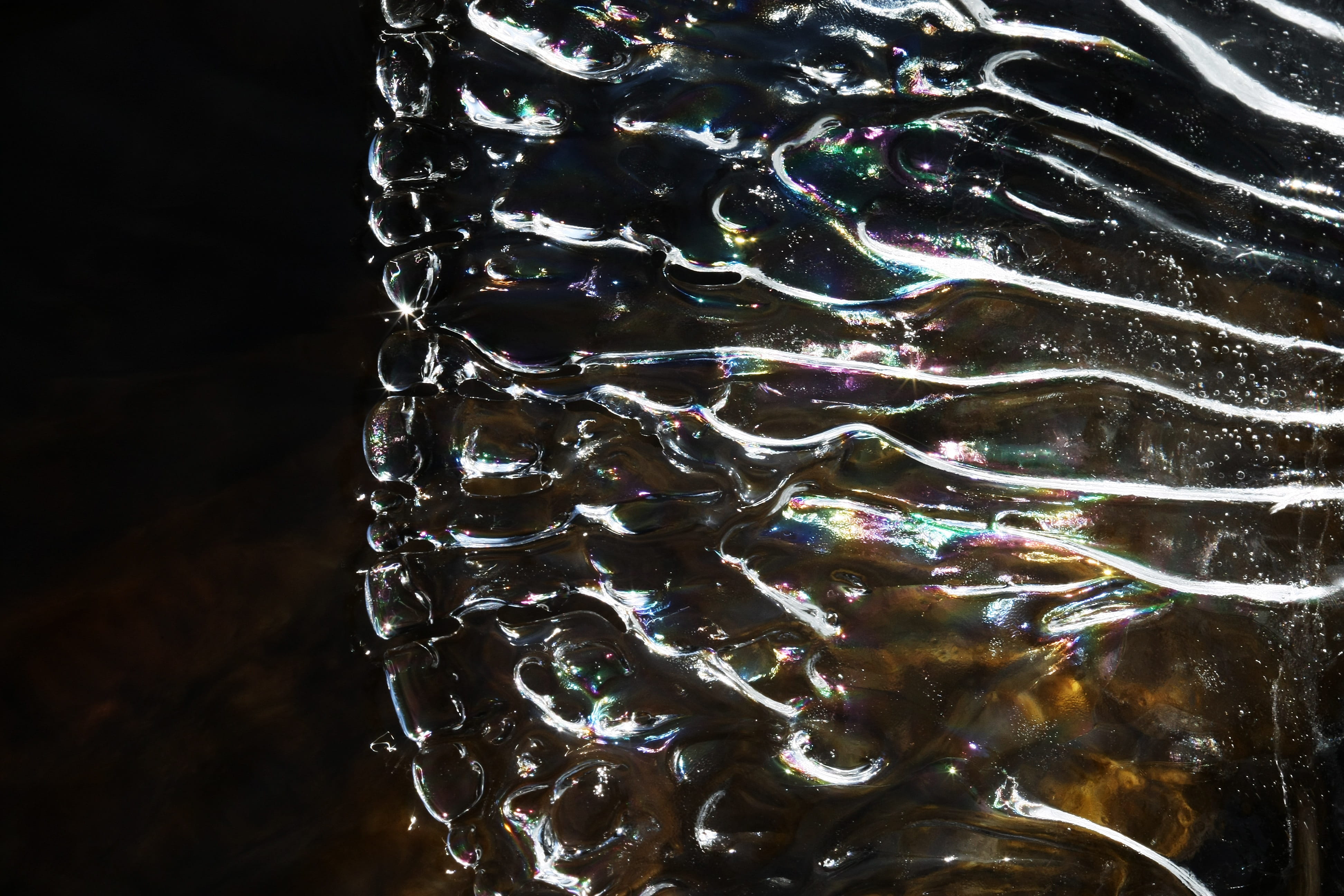 liquid, studio shot, high angle view, purity, 4K, water, macro, Sounds, sounds of spring, refreshment, pollution, oil spill, science, full frame, news, HD Wallpaper