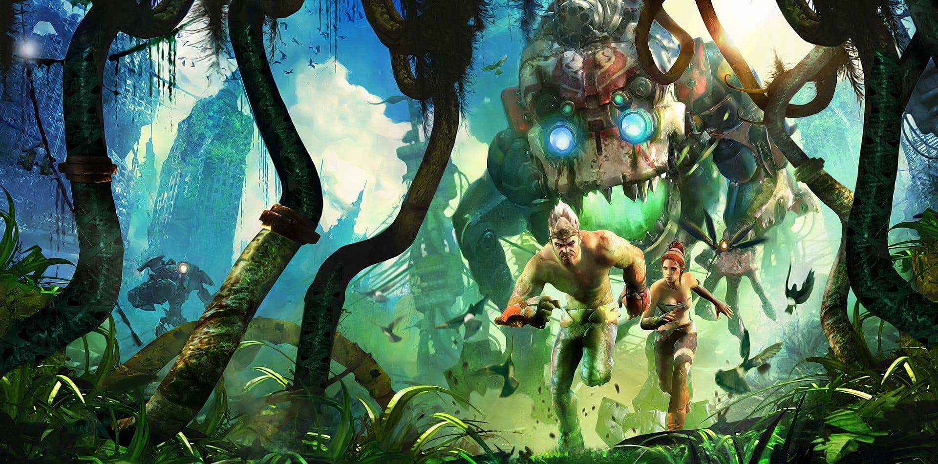 women, video games, growth, sea, untitled, marine, adult, Enslaved: Odyssey to the West, water, animal wildlife, nature, group of people, real people, outdoors, HD Wallpaper