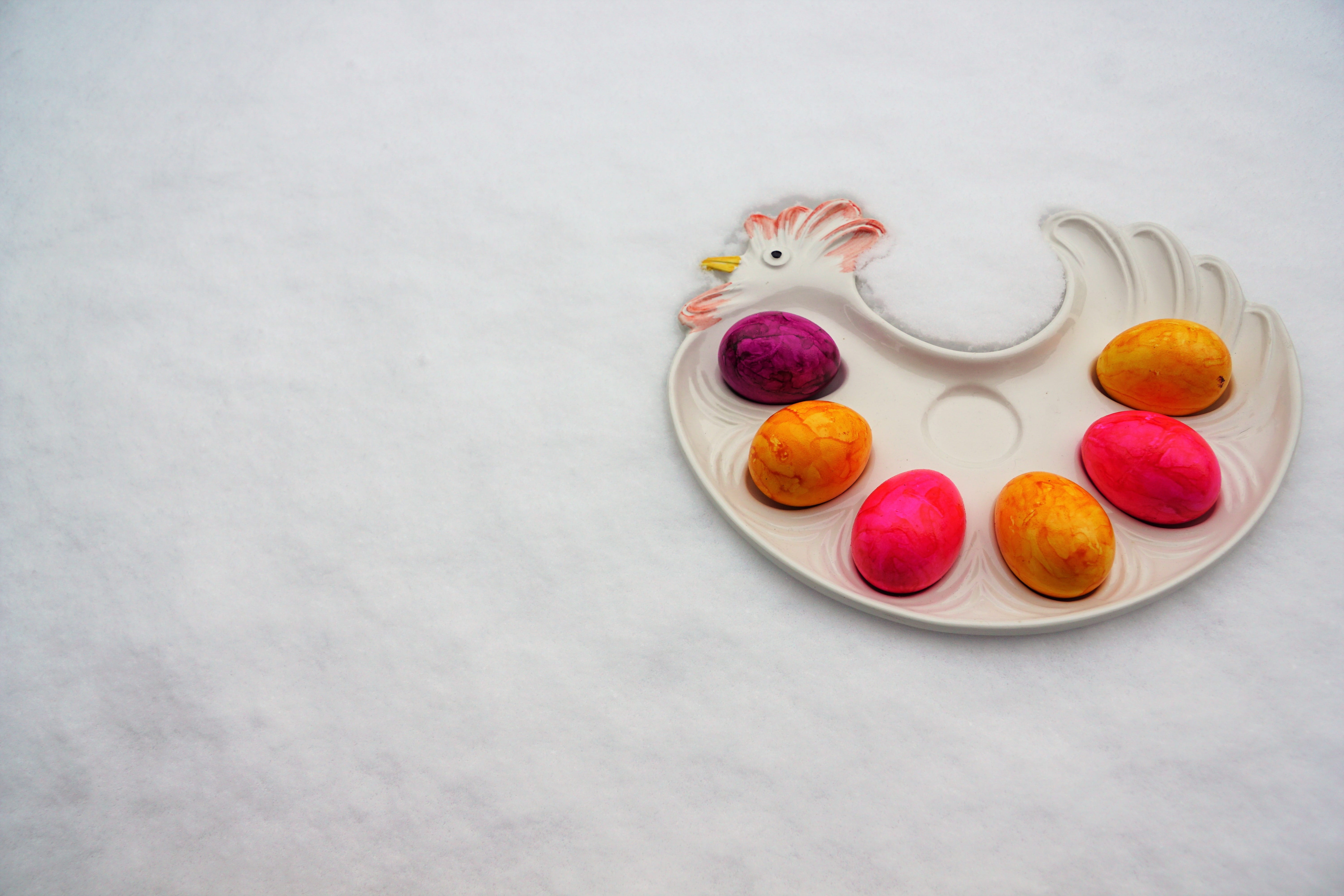 still life, food, sweet, egg, bright, shaped, colorful, orange, white color, head, fruit, refreshment, eat, yellow, traditionally, color, woods, gray background, HD Wallpaper