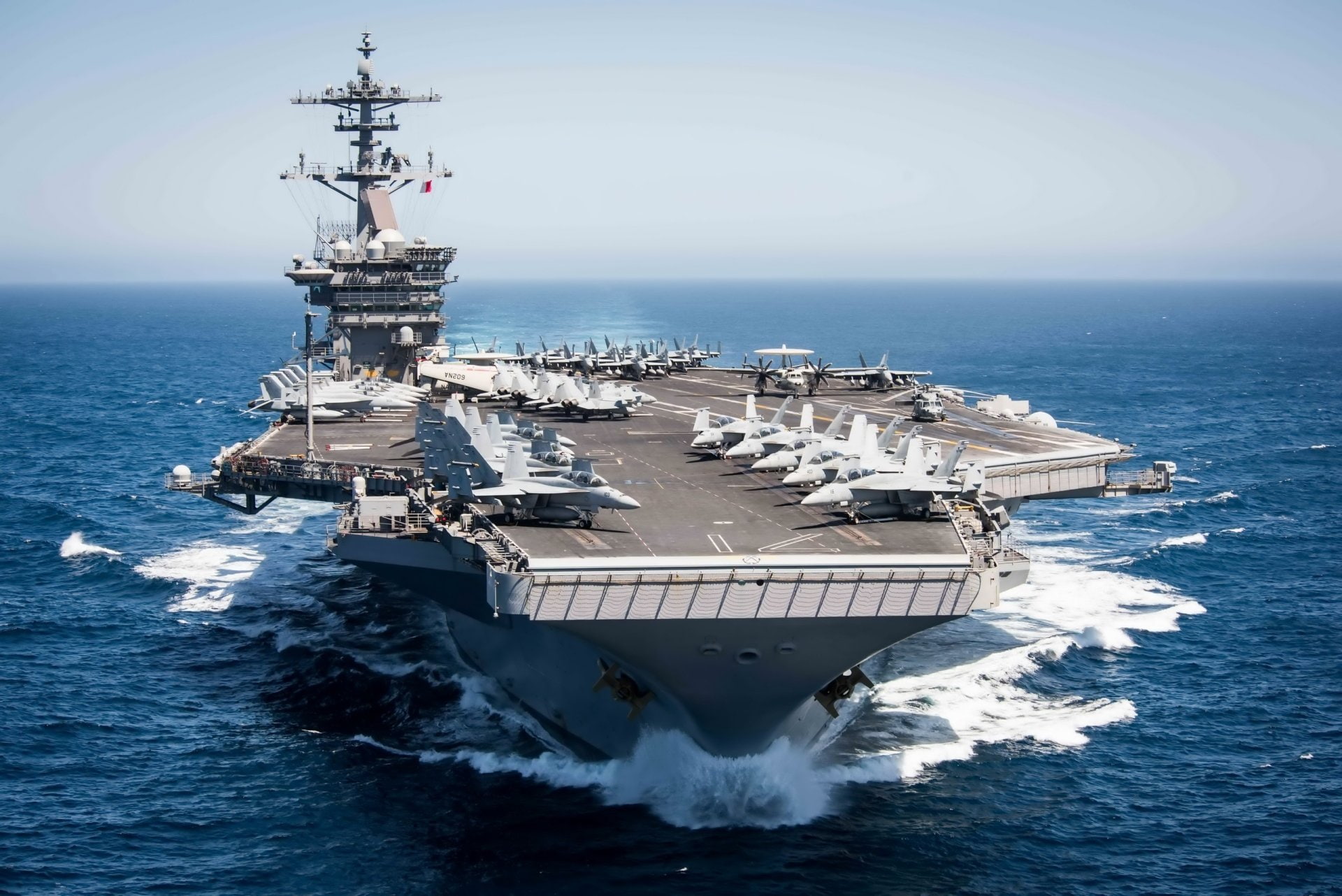 Warships, Aircraft Carrier, Warplane, 1080P, USS Theodore Roosevelt (CVN-71), Warship, HD Wallpaper