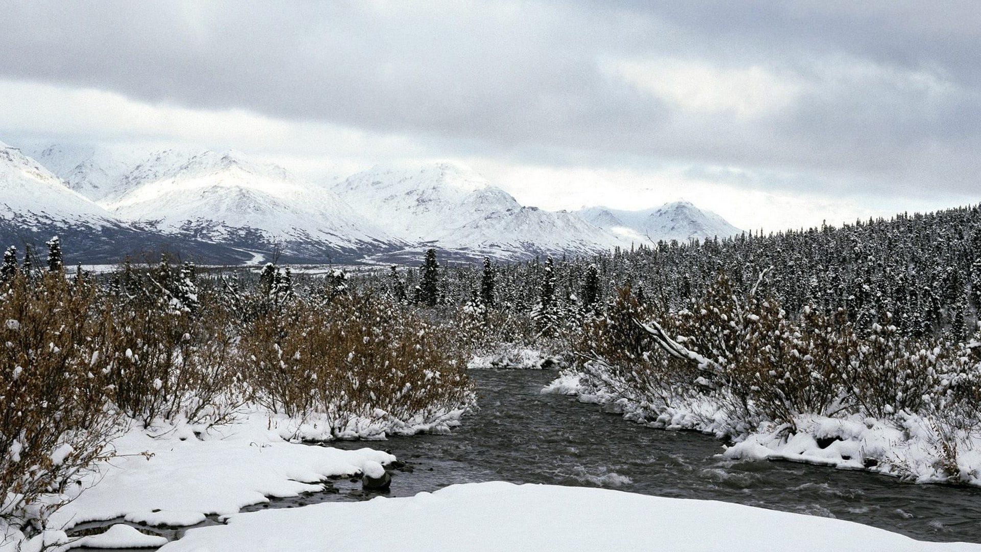 snowy, art, 1080P, nature, x, seasons, hd, Alaska, savage, season, HD Wallpaper