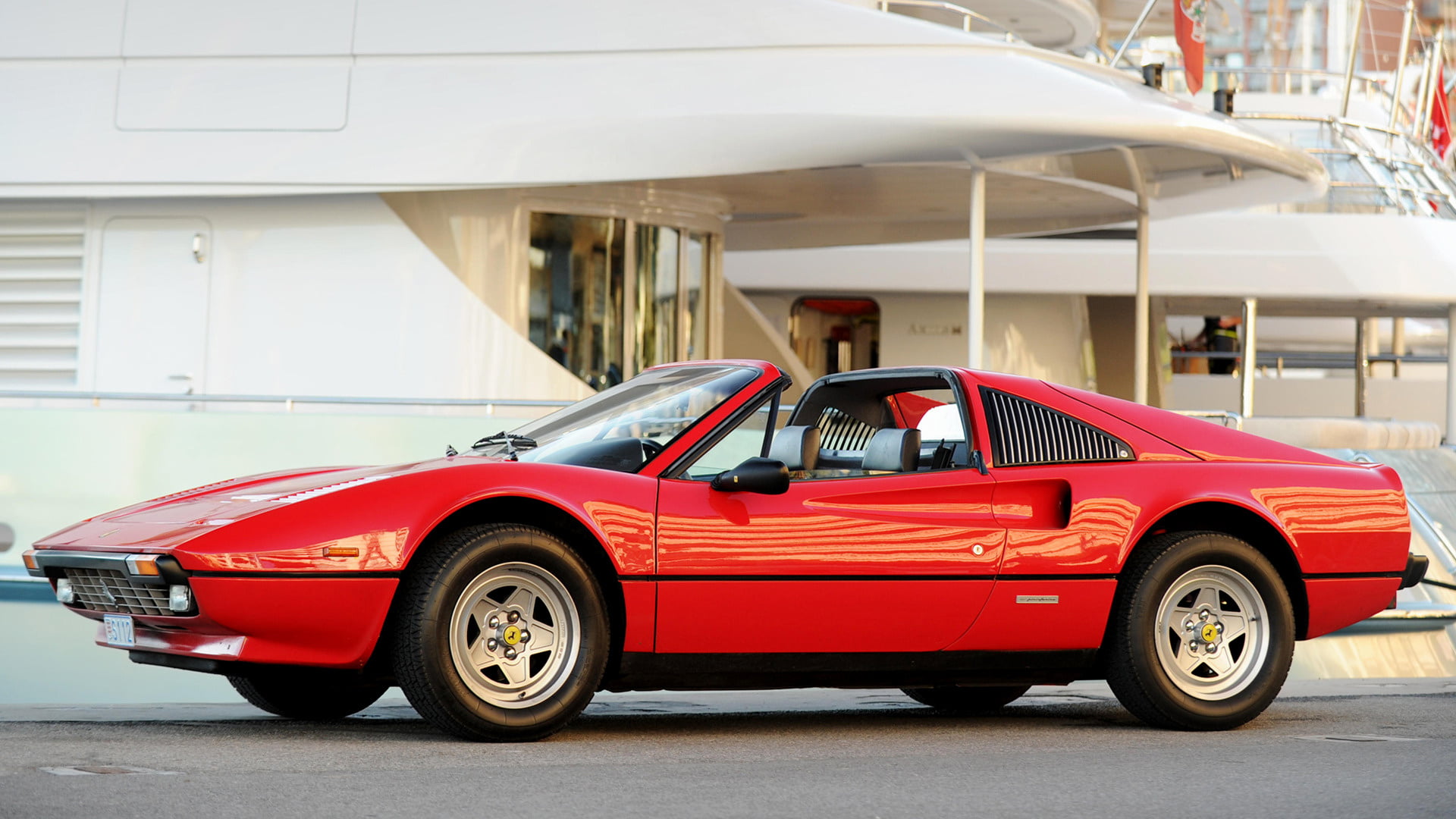 Sport Car, Convertible, 1080P, Red Car, Grand Tourer, Ferrari, Car, Old Car, Ferrari 308 GTS Quattrovalvole, HD Wallpaper