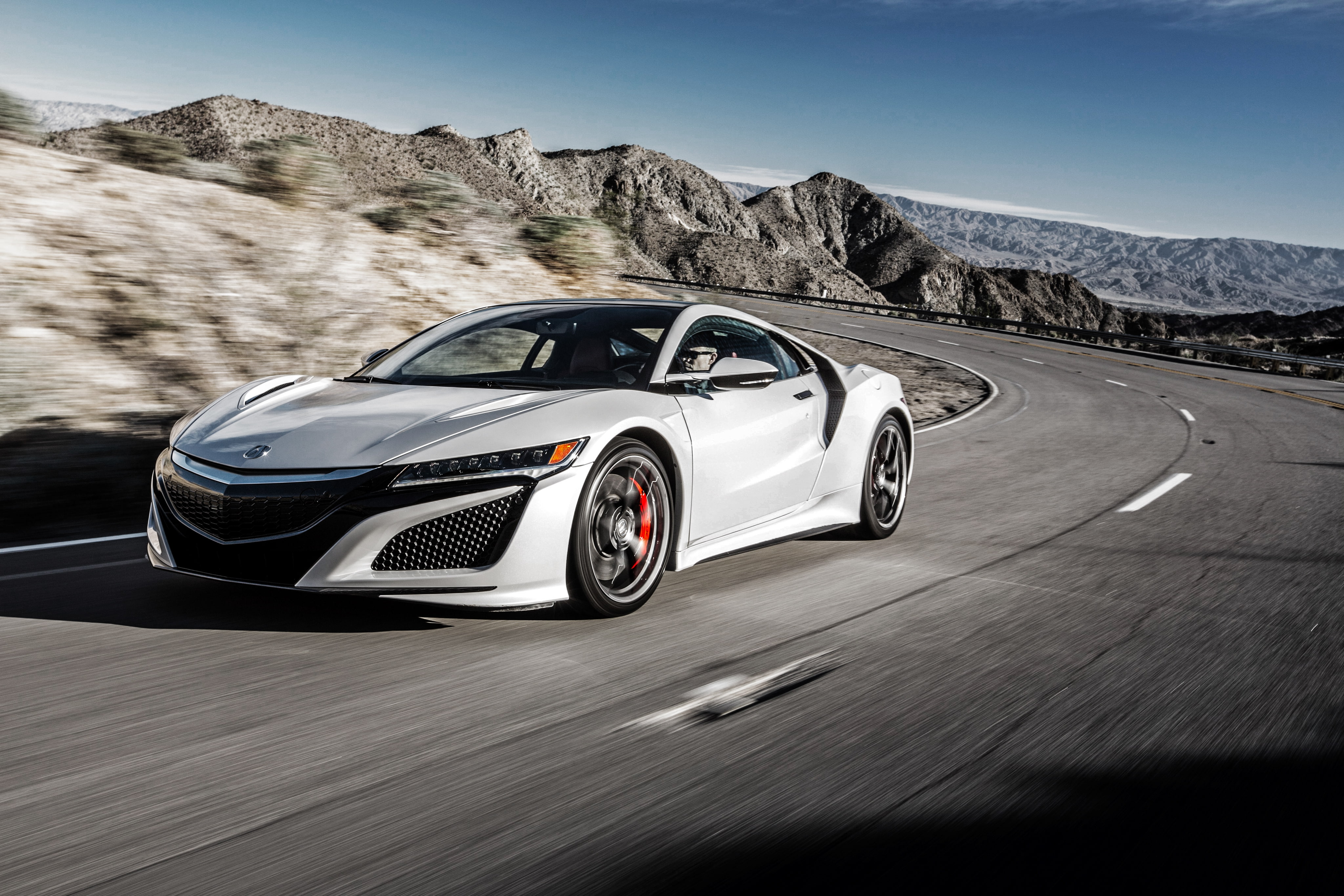 transportation, Acura NSX, 2016 Cars, sport, day, road, car, activity, sports car, mode of transportation, mountain, 4K, Acura, Honda, mountain range, HD Wallpaper
