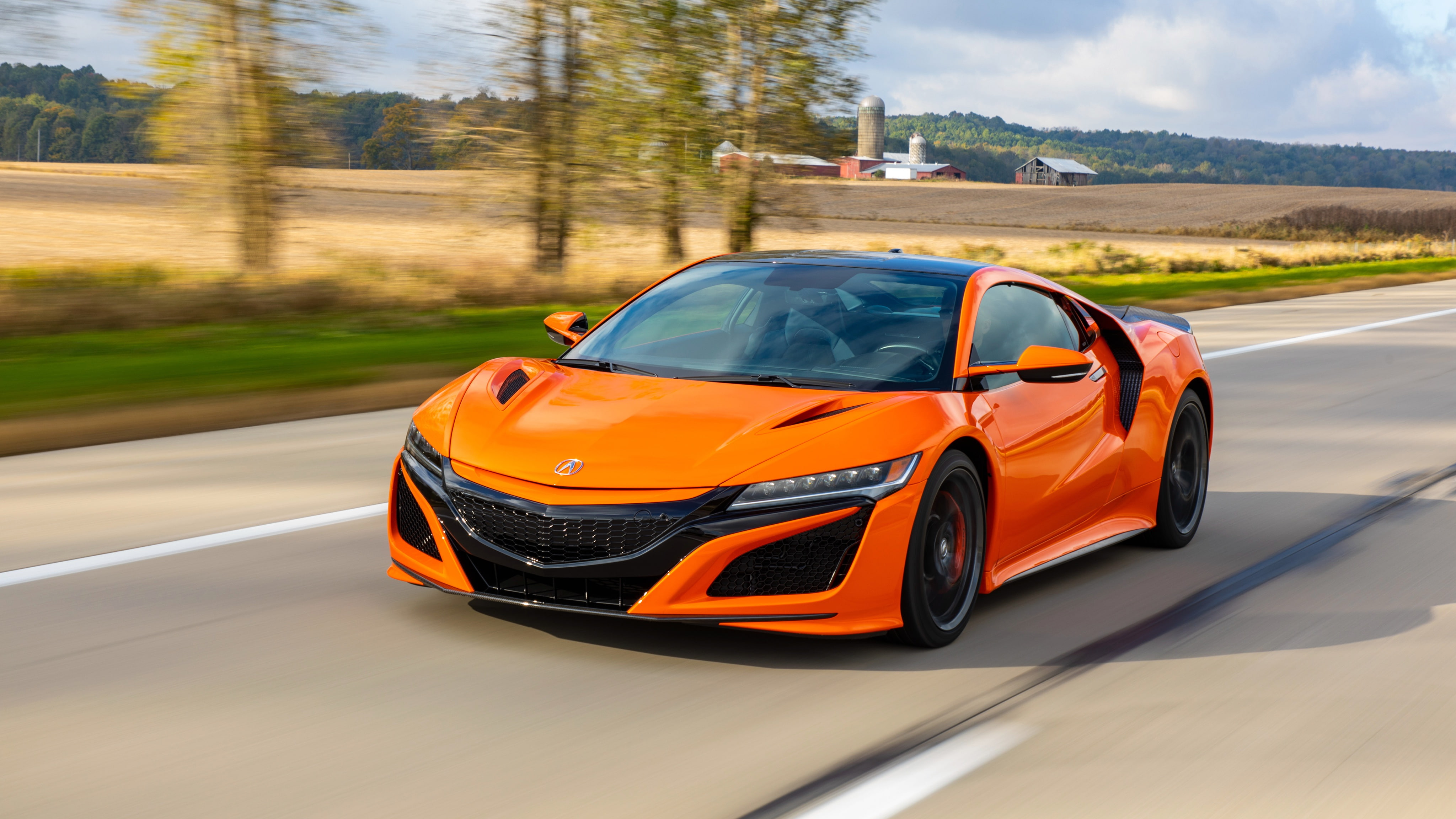 Car, Honda NSX, Honda, Vehicle, Supercar, Sport Car, 4K, Orange Car, HD Wallpaper