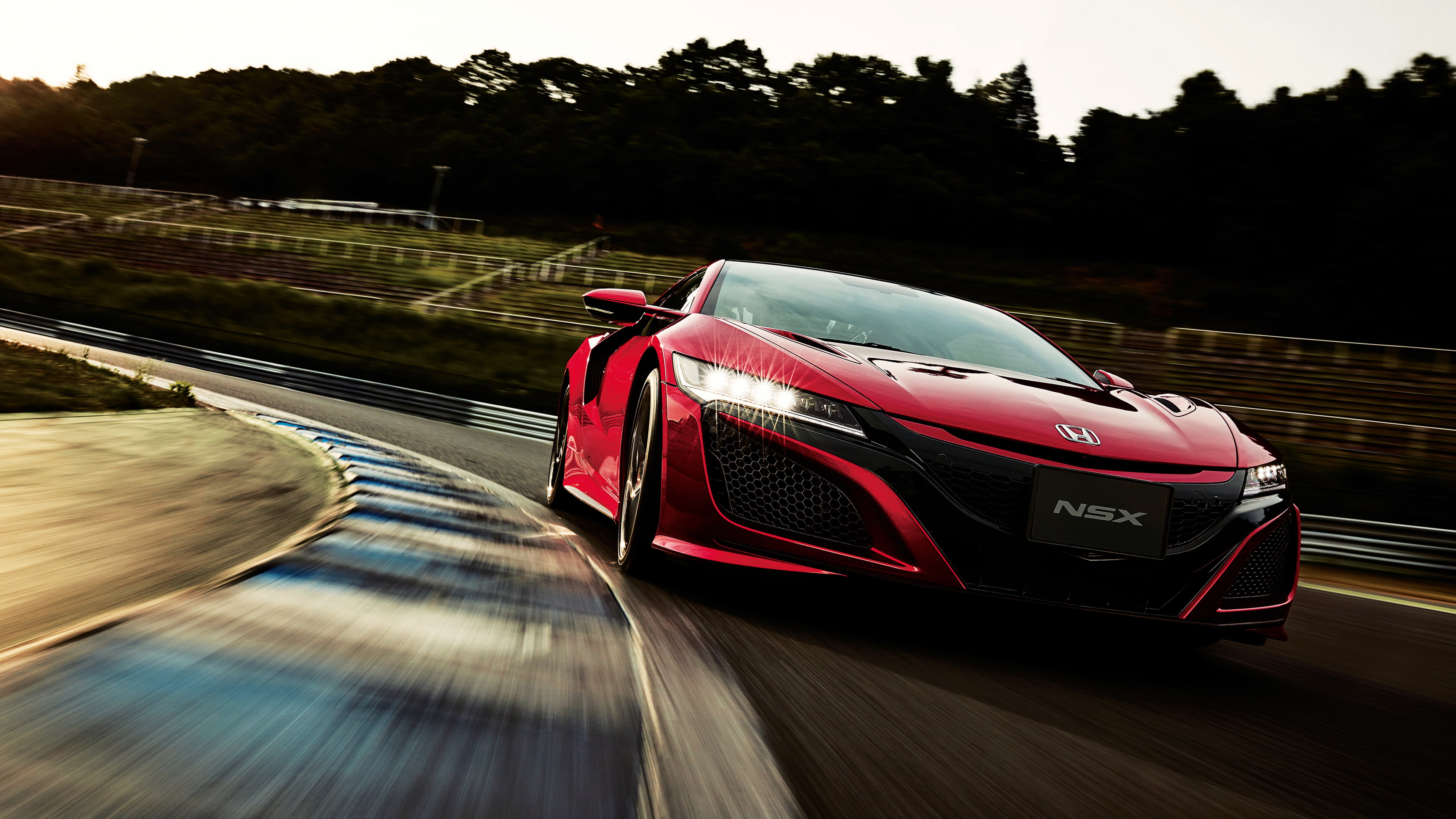 2019, car, on the move, nature, blurred motion, mode of transportation, NSX, land vehicle, Honda, sky, no people, tree, plant, outdoors, transportation, HD Wallpaper