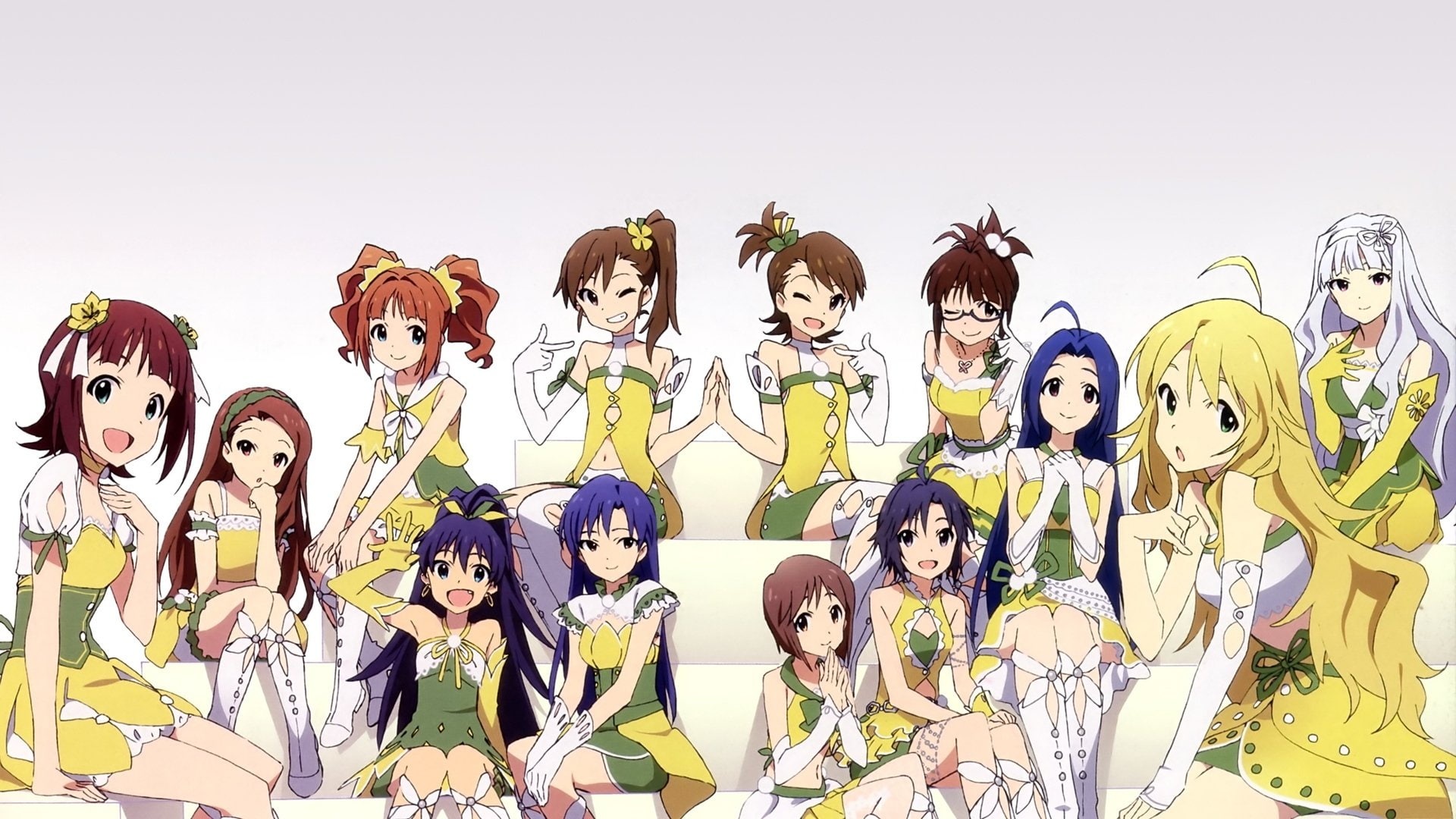 Haruka Amami, Takane Shijou, Ami Futami, Iori Minase, The iDOLM@STER, Yukiho Hagiwara, Chihaya Kisaragi, Anime, 1080P, Ritsuko Akizuki, Makoto Kikuchi, HD Wallpaper
