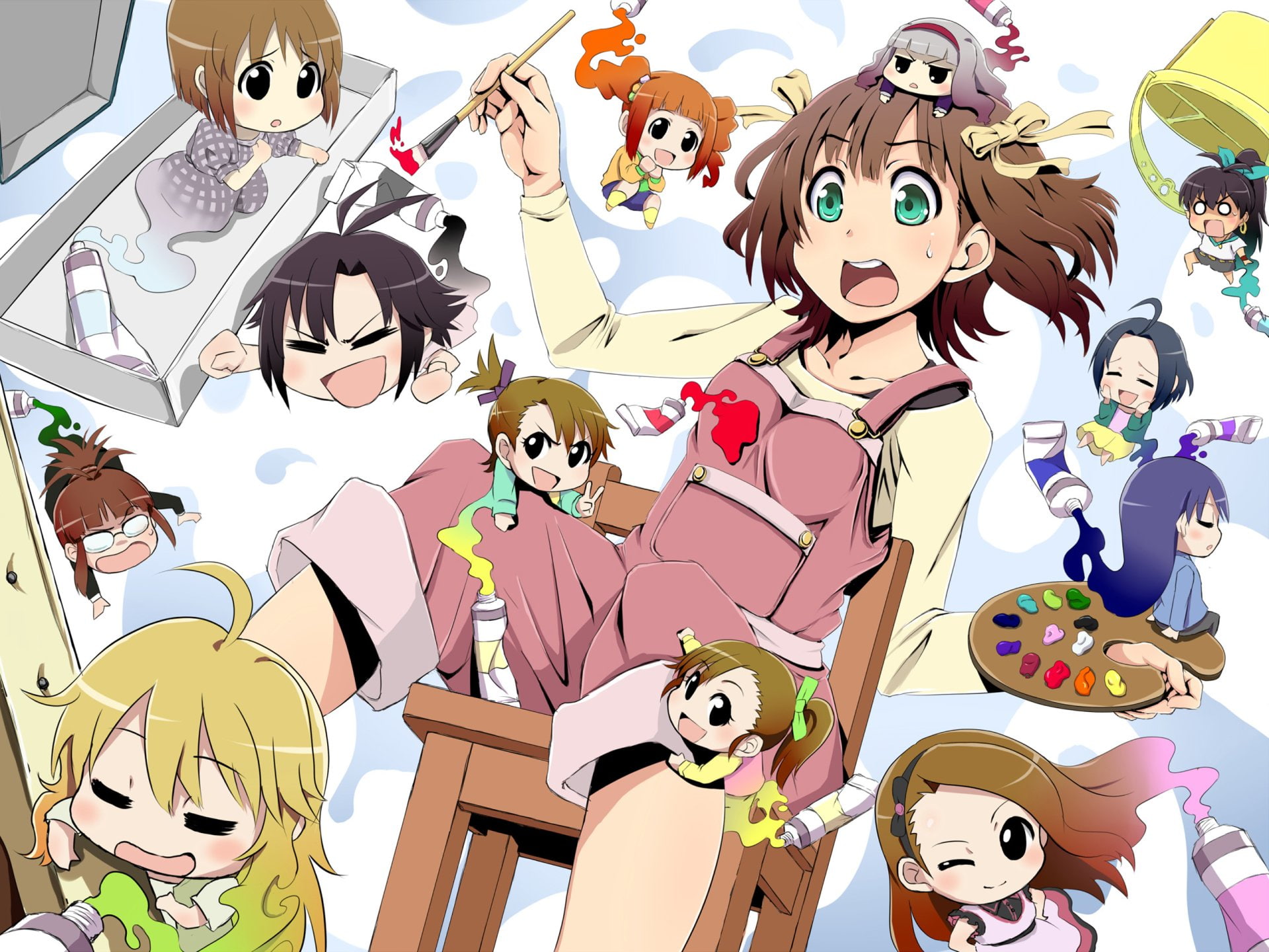 Azusa Miura, Hibiki Ganaha, Haruka Amami, Chihaya Kisaragi, Ami Futami, 1080P, Makoto Kikuchi, Mami Futami, The iDOLM@STER, Ritsuko Akizuki, Yayoi Takatsuki, HD Wallpaper