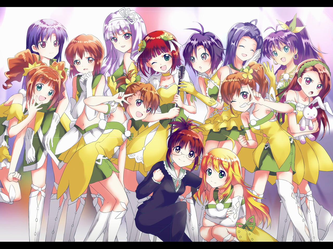Ritsuko Akizuki, Chihaya Kisaragi, Takane Shijou, Azusa Miura, Mami Futami, Anime, 720P, Makoto Kikuchi, Yayoi Takatsuki, Haruka Amami, Ami Futami, Hibiki Ganaha, HD Wallpaper