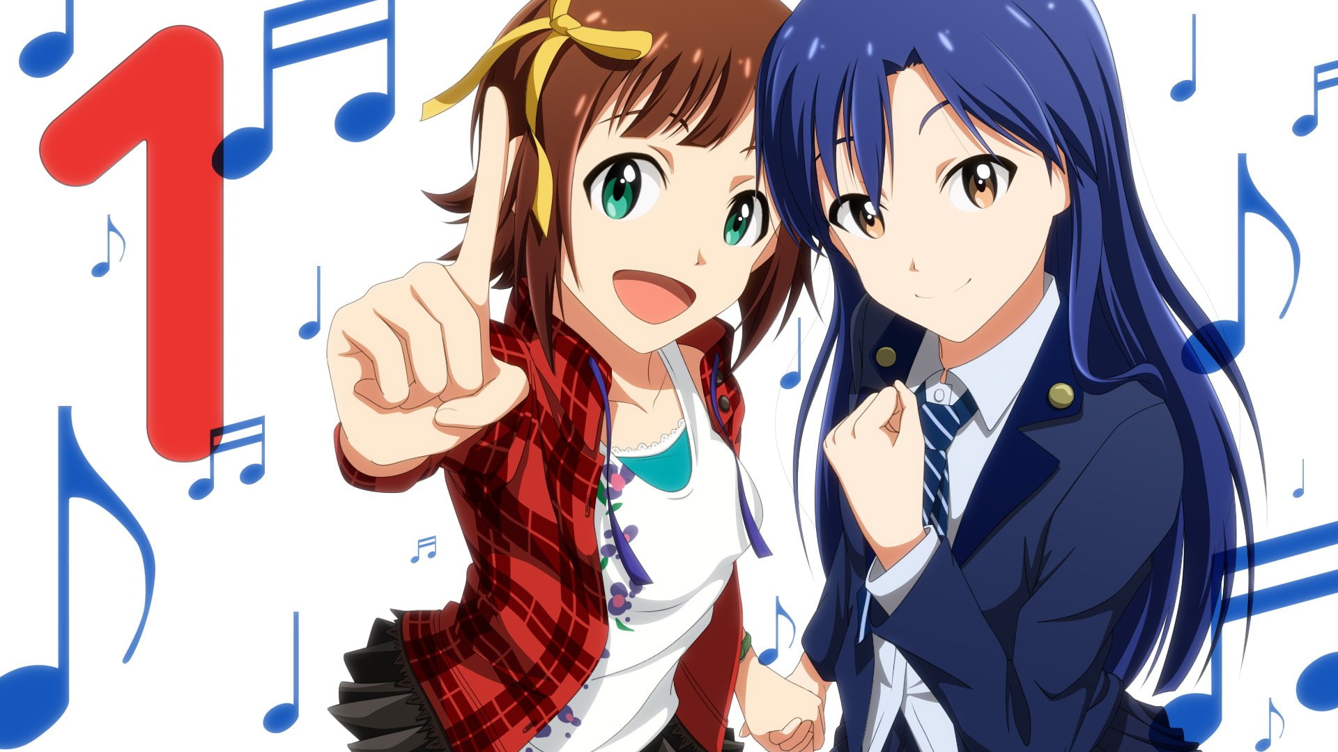 Anime, 1080P, The iDOLM@STER, Chihaya Kisaragi, Haruka Amami, HD Wallpaper