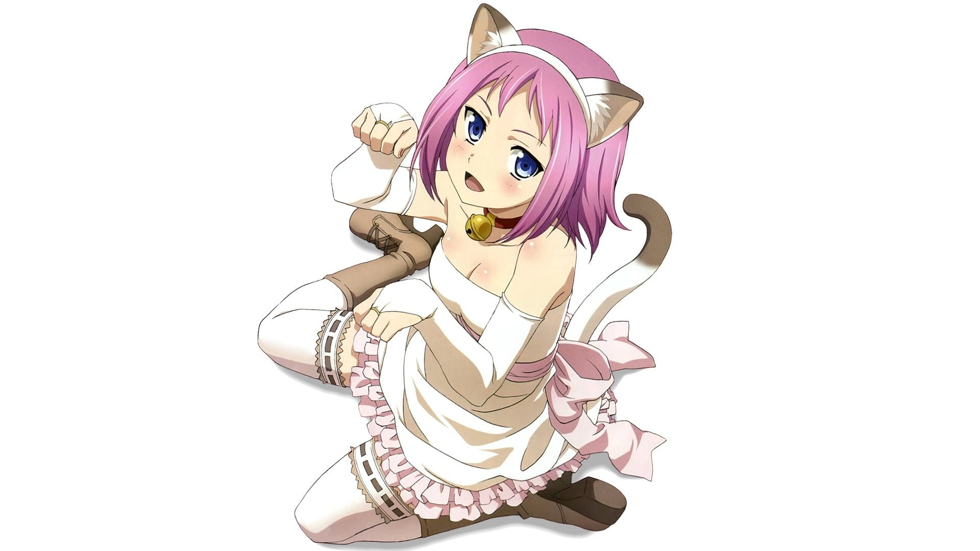 tail, schlierensauer, ears, 1080P, brynhildr, kazumi, animal, gokukoku, HD Wallpaper