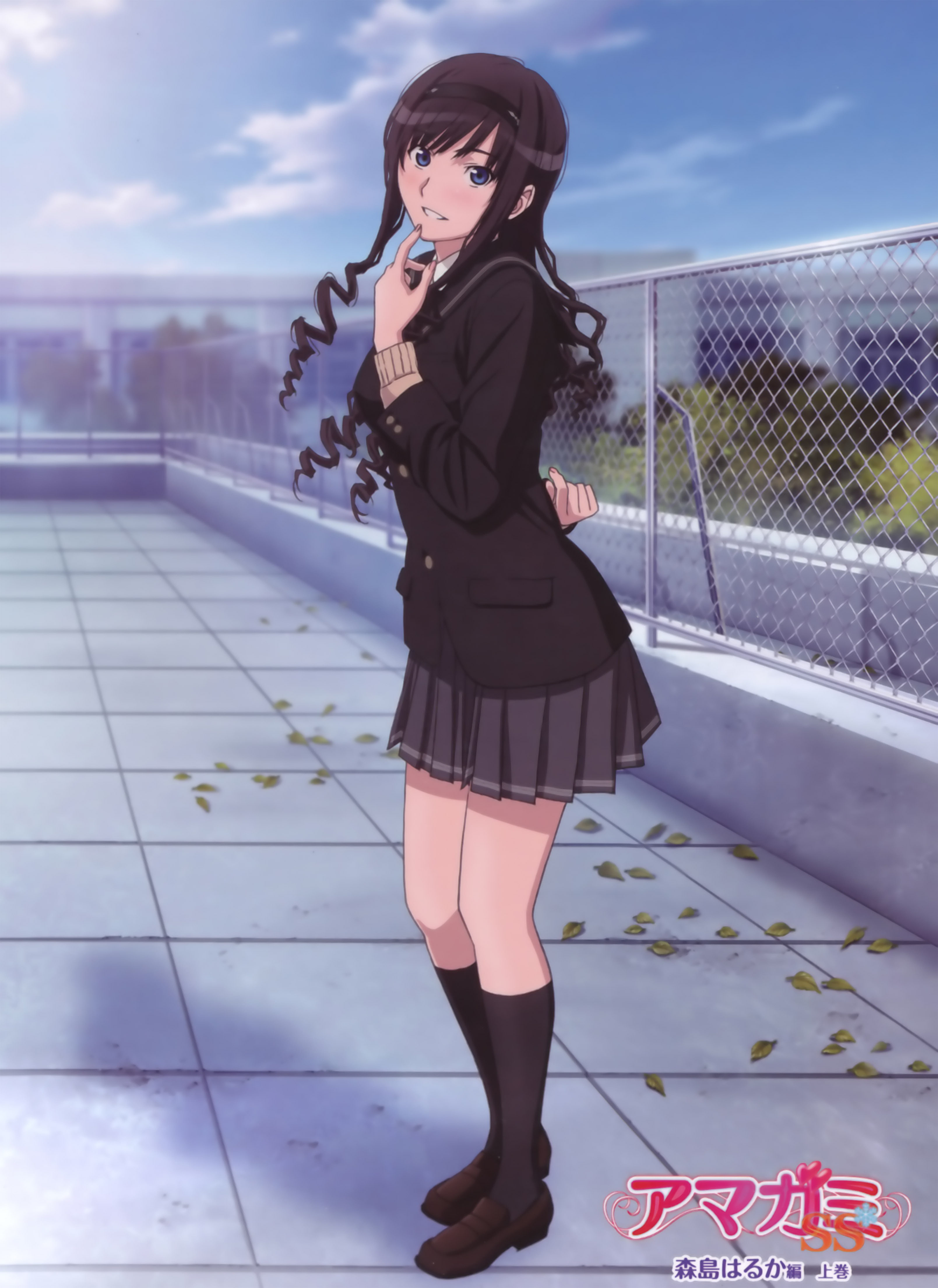 4K, haruka, uniforms, morishima, school, amagami, Phone HD Wallpaper