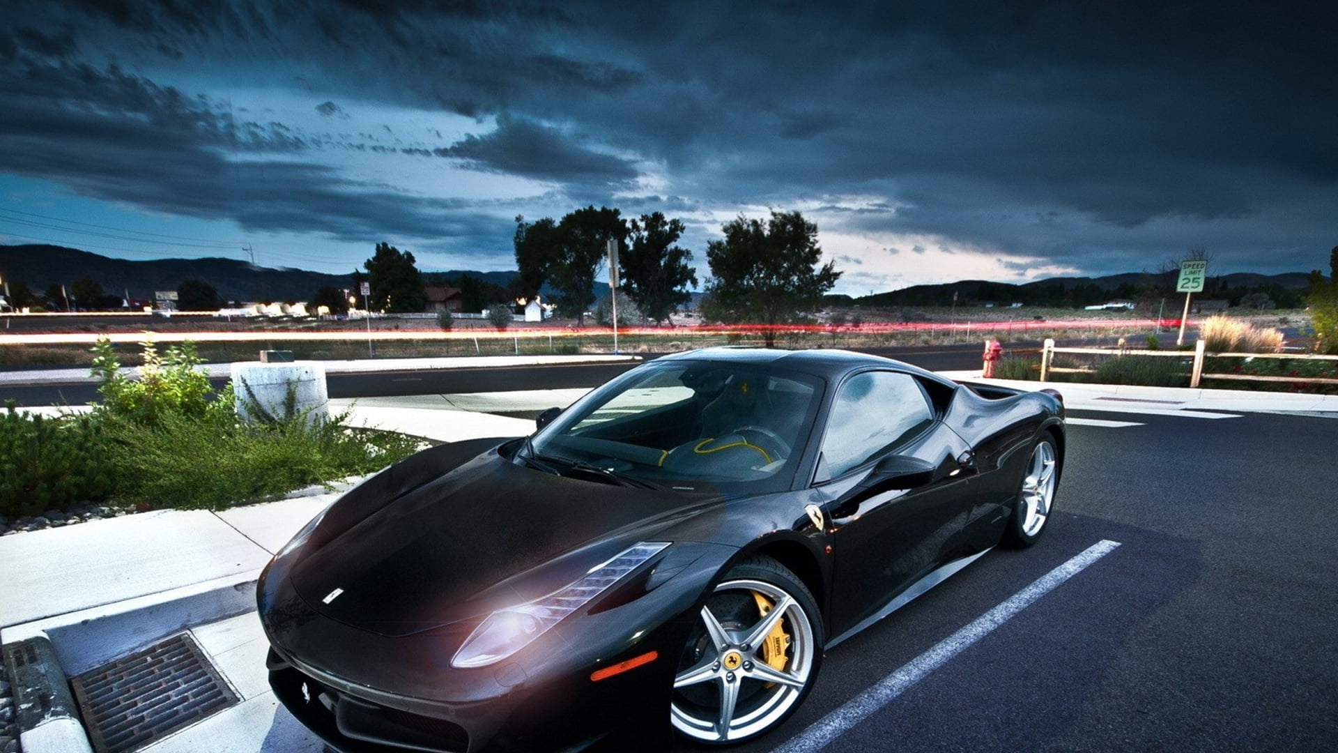 mode of transportation, travel, night, motion, race, wheel, model, engine, auto, expensive, cloud - sky, traffic, no people, wheels, wheeled vehicle, road trip, HD Wallpaper