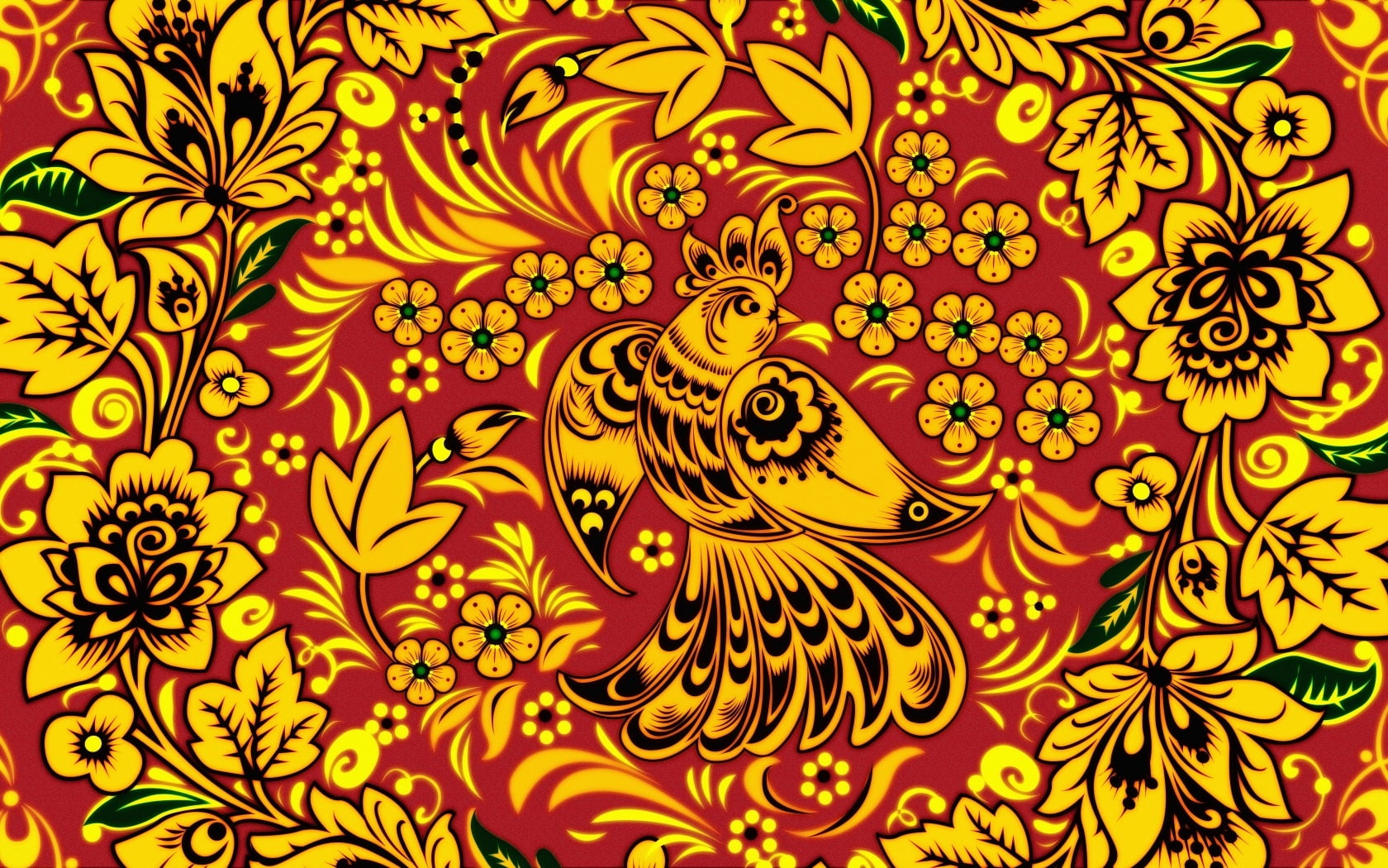 textured, ivan ivanovich, floral pattern, textile, pattern, indoors, abstract, leaf, Texture, yellow, red, 720P, no people, creativity, design, HD Wallpaper