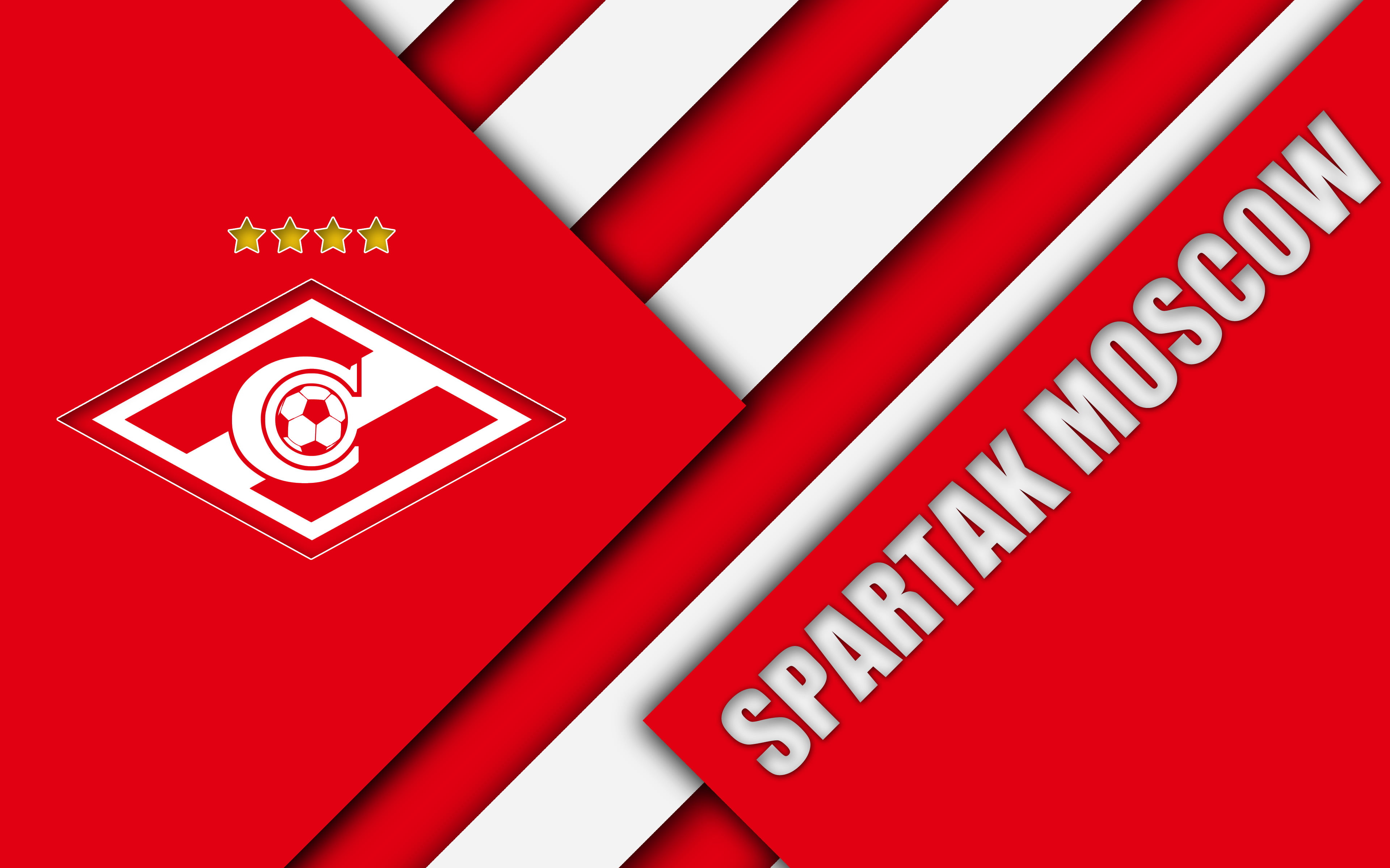 FC Spartak Moscow, Soccer, Logo, 4K, Emblem, HD Wallpaper