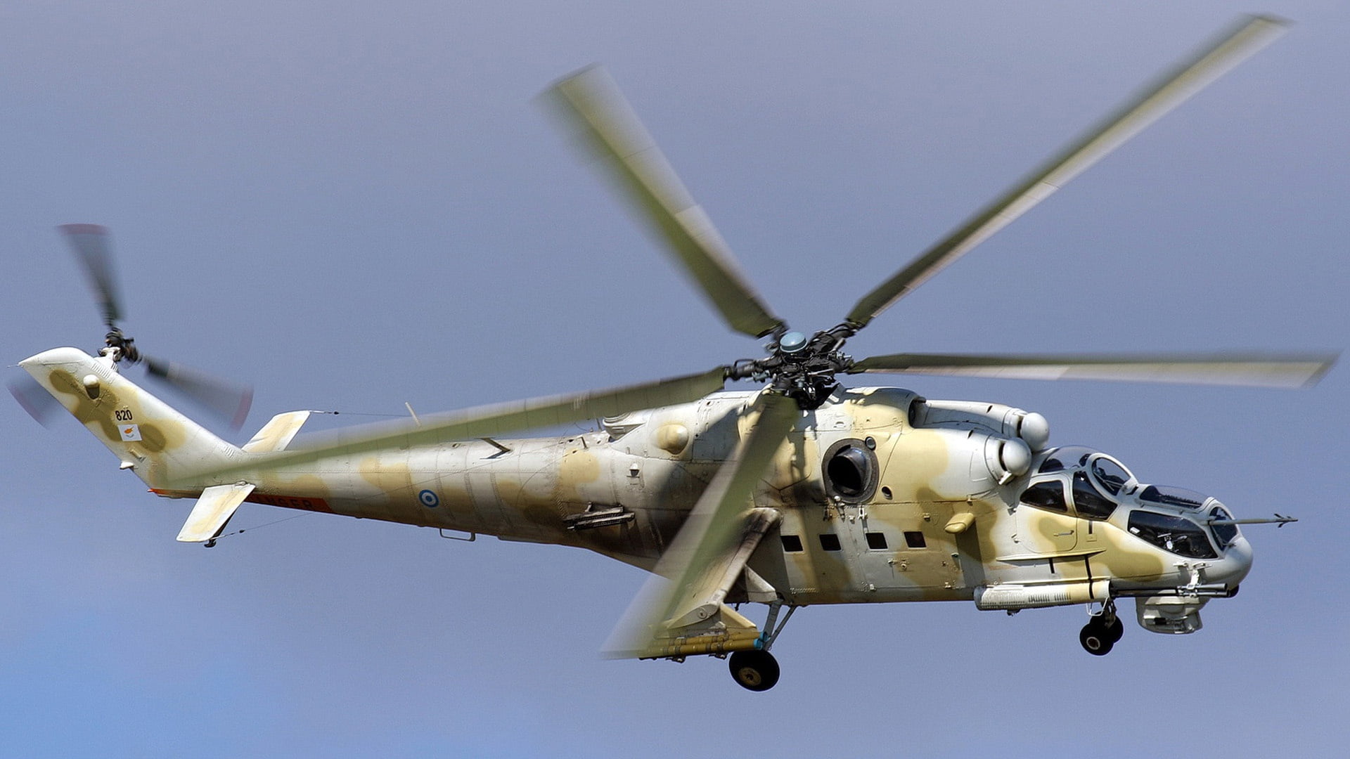 OKB M. L. Mil., Russian attack helicopter, Air force of the Republic of Cyprus, 1080P, Export version of Mi-24P, Mi-35P, HD Wallpaper