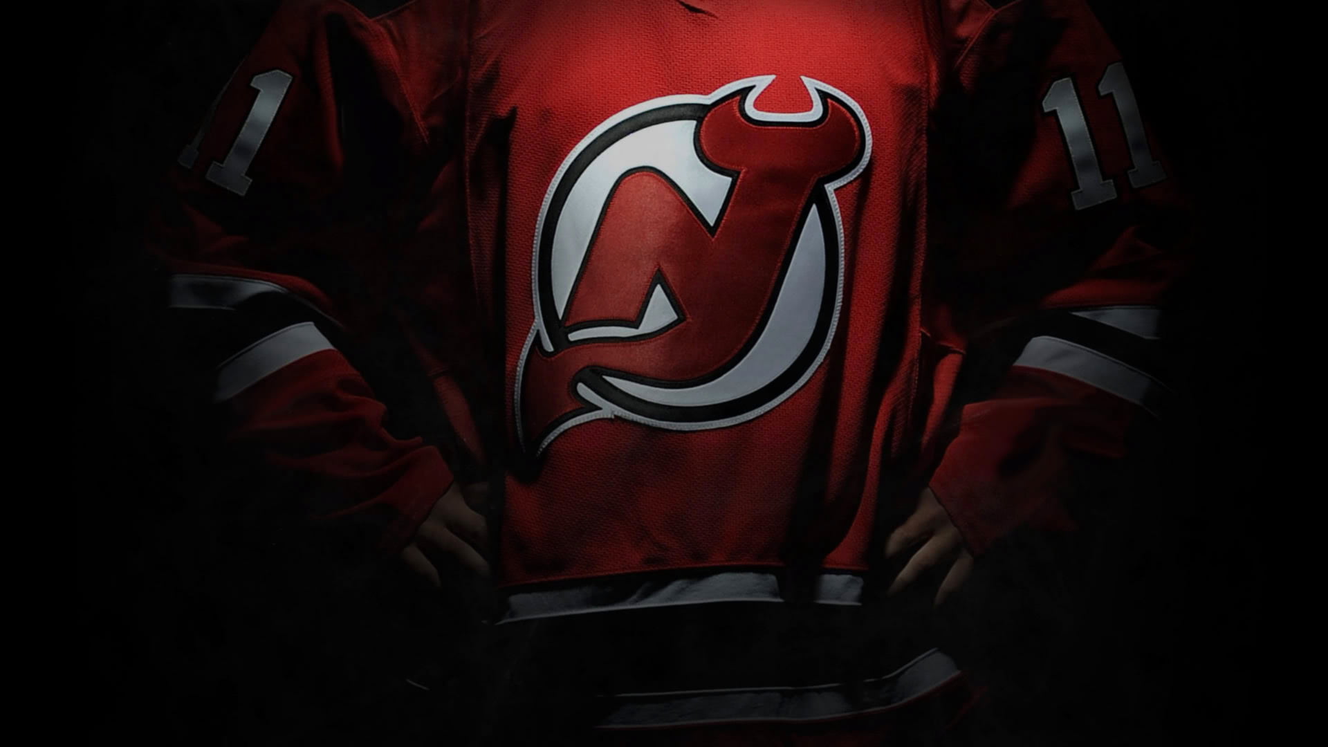 leisure activity, sports clothing, Red, day, 1080P, front view, indoors, New Jersey, football, male likeness, standing, human representation, Devils, lifestyles, HD Wallpaper