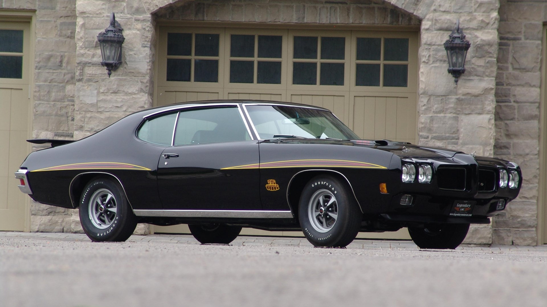 car, stationary, pontiac gto, weapon, 1080P, vintage car, parking, personal land vehicle, transportation, government, land vehicle, motor vehicle, day, HD Wallpaper