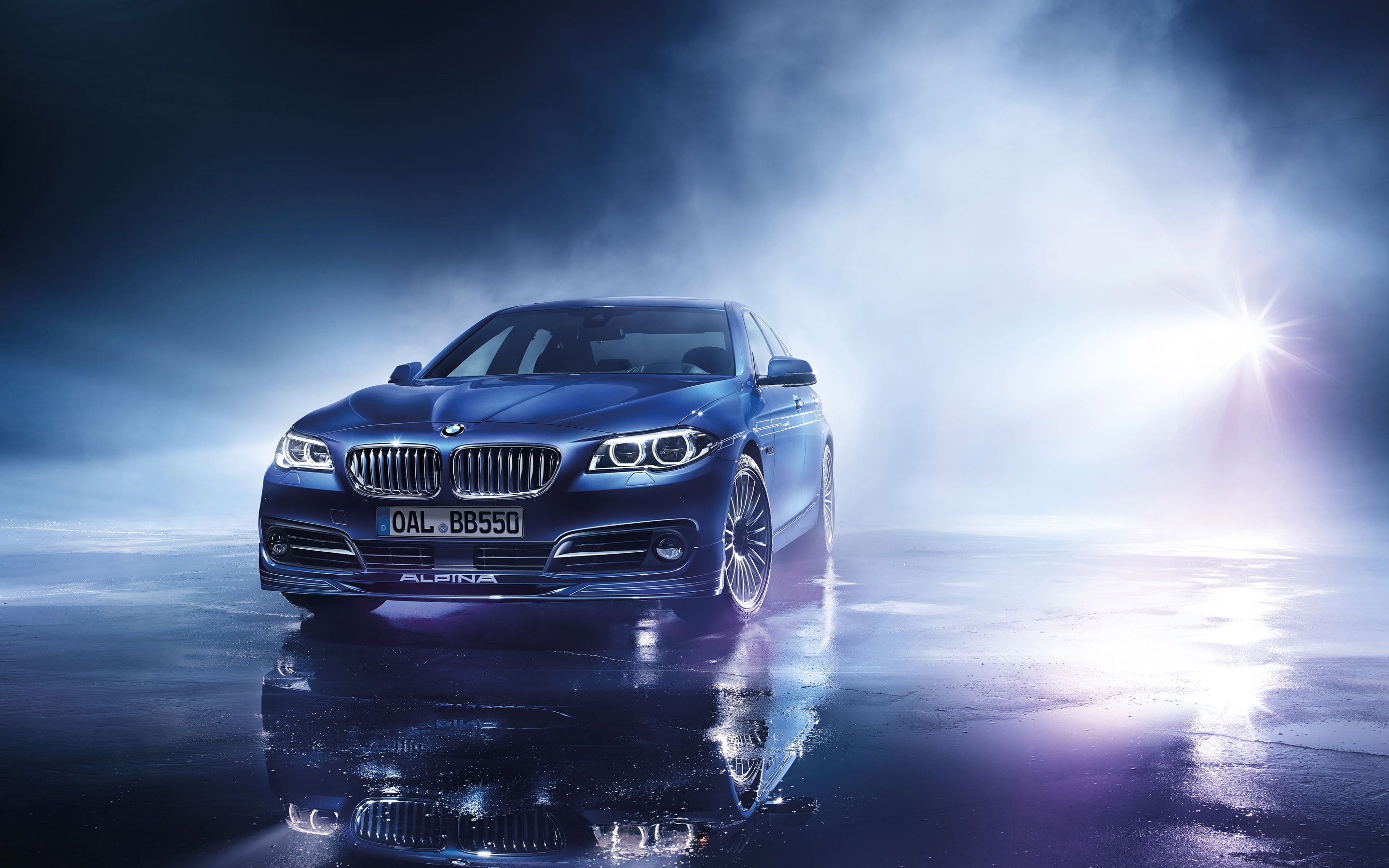 BMW, blue cars, 2K, BMW Alpina B5 Bi-Turbo, HD Wallpaper