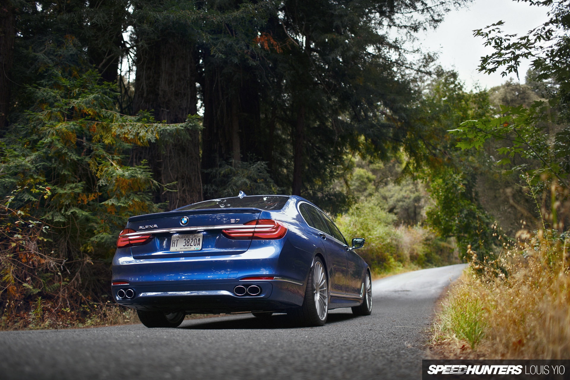 1080P, nature, B7 19, ALPINA, BMW, road, forest, HD Wallpaper