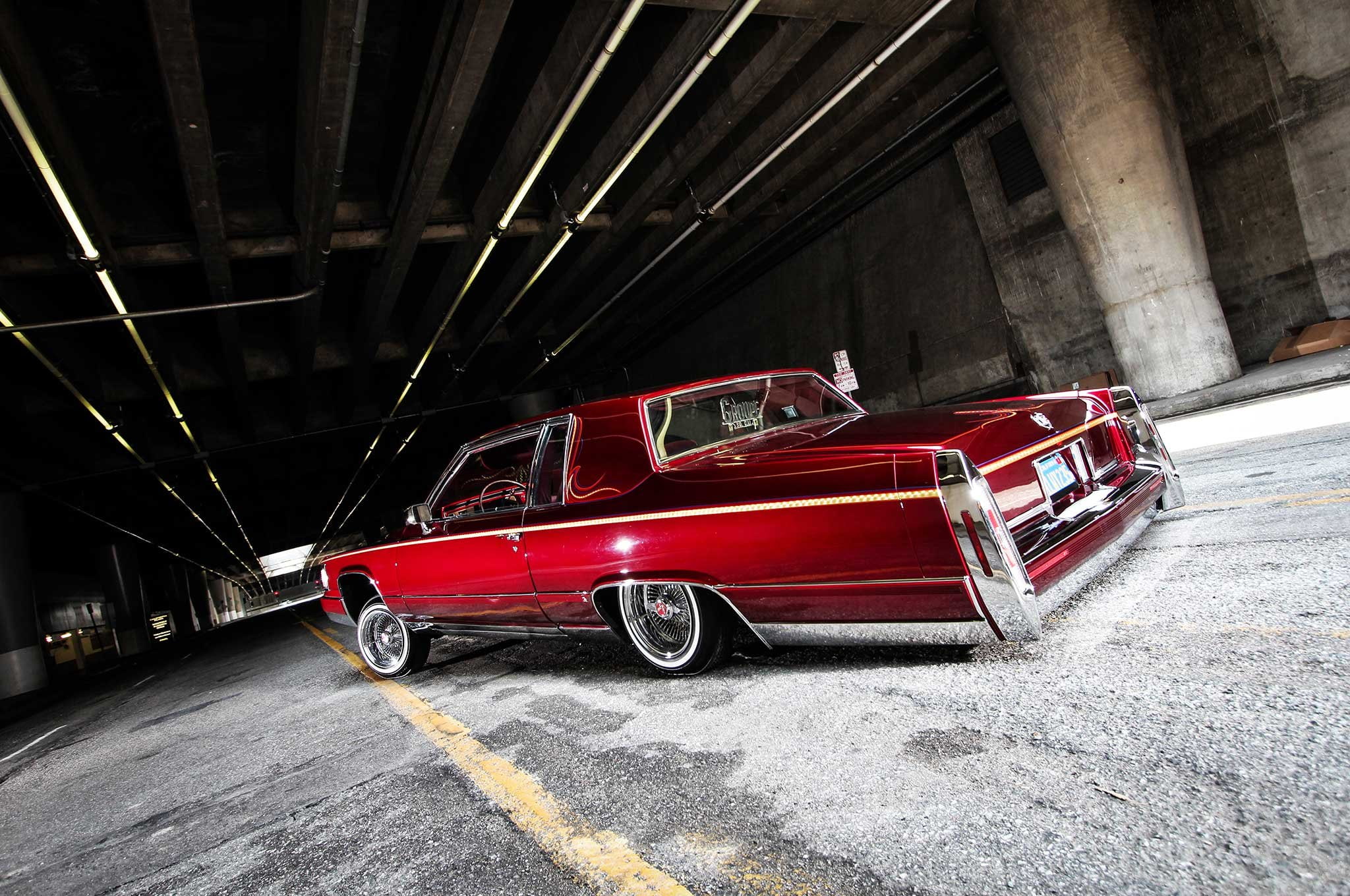 gangsta, hot, rods, 1080P, cadillac, deville, 1983, coupe, rod, lowrider, tuning, custom, HD Wallpaper