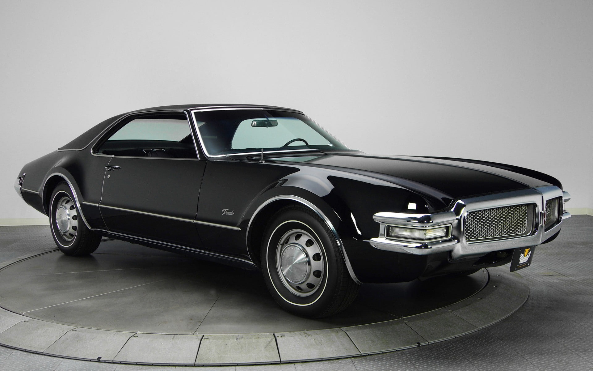 classic, muscle, black, oldsmobile, cars, toronado, studio, 1080P, HD Wallpaper