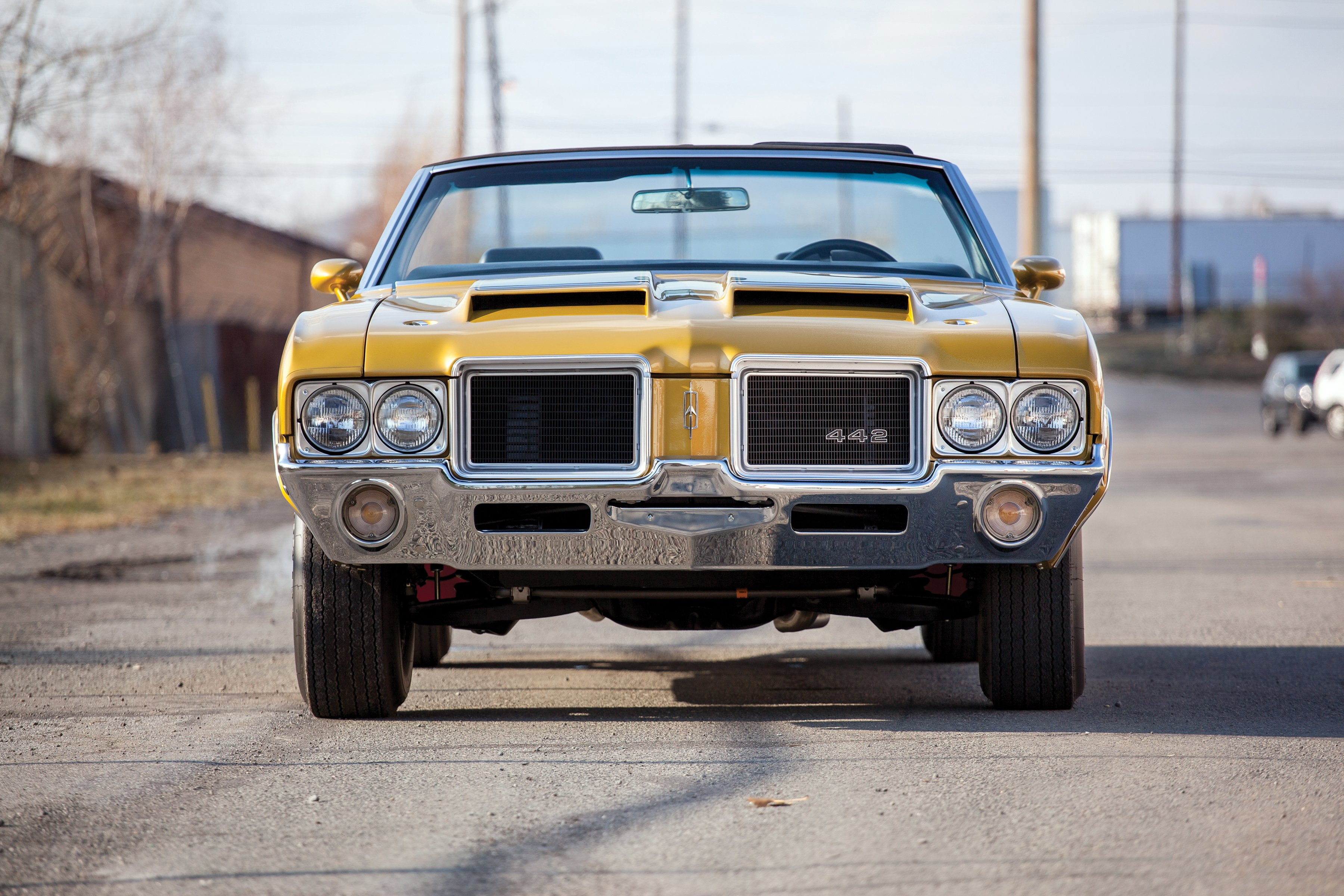 1971, convertible, classic, oldsmobile, 4467, w-30, muscle, 442, 2K, HD Wallpaper